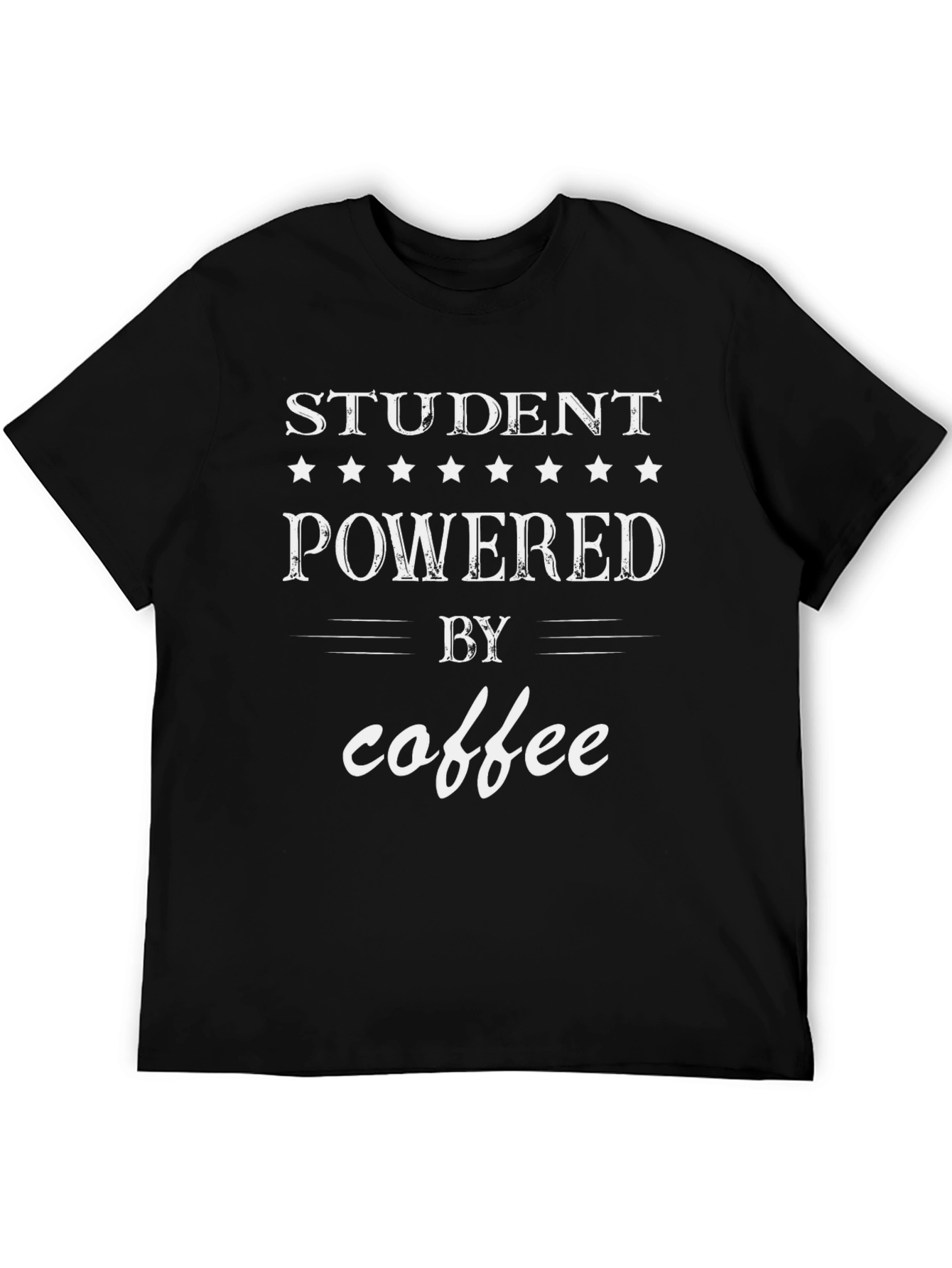Student Powered by Coffee Graphic Tee - Black