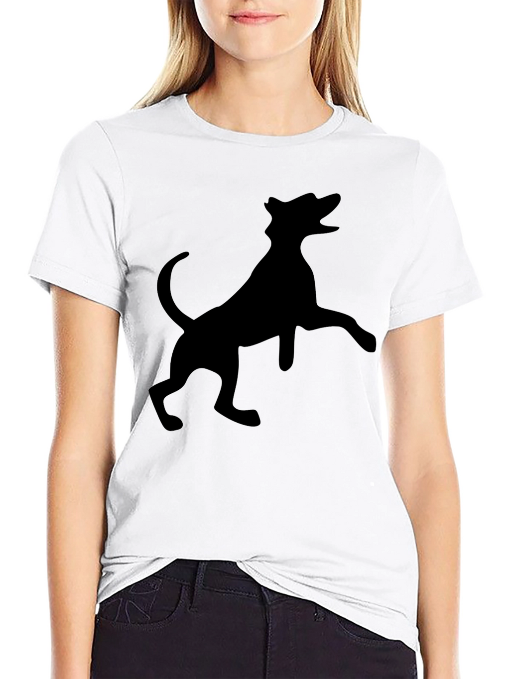 Black Dog Silhouette Graphic Tee