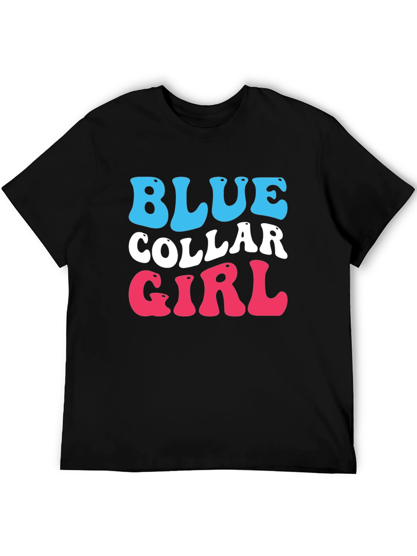 Blue Collar Girl Graphic T-Shirt - Trendy Cotton Tee