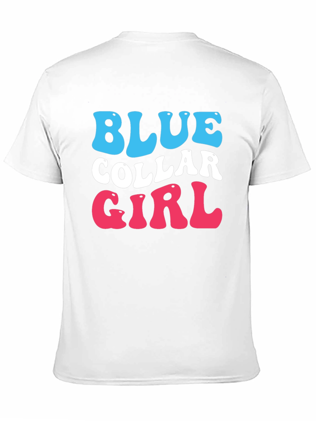 Blue Collar Girl Graphic T-Shirt - Trendy Cotton Tee