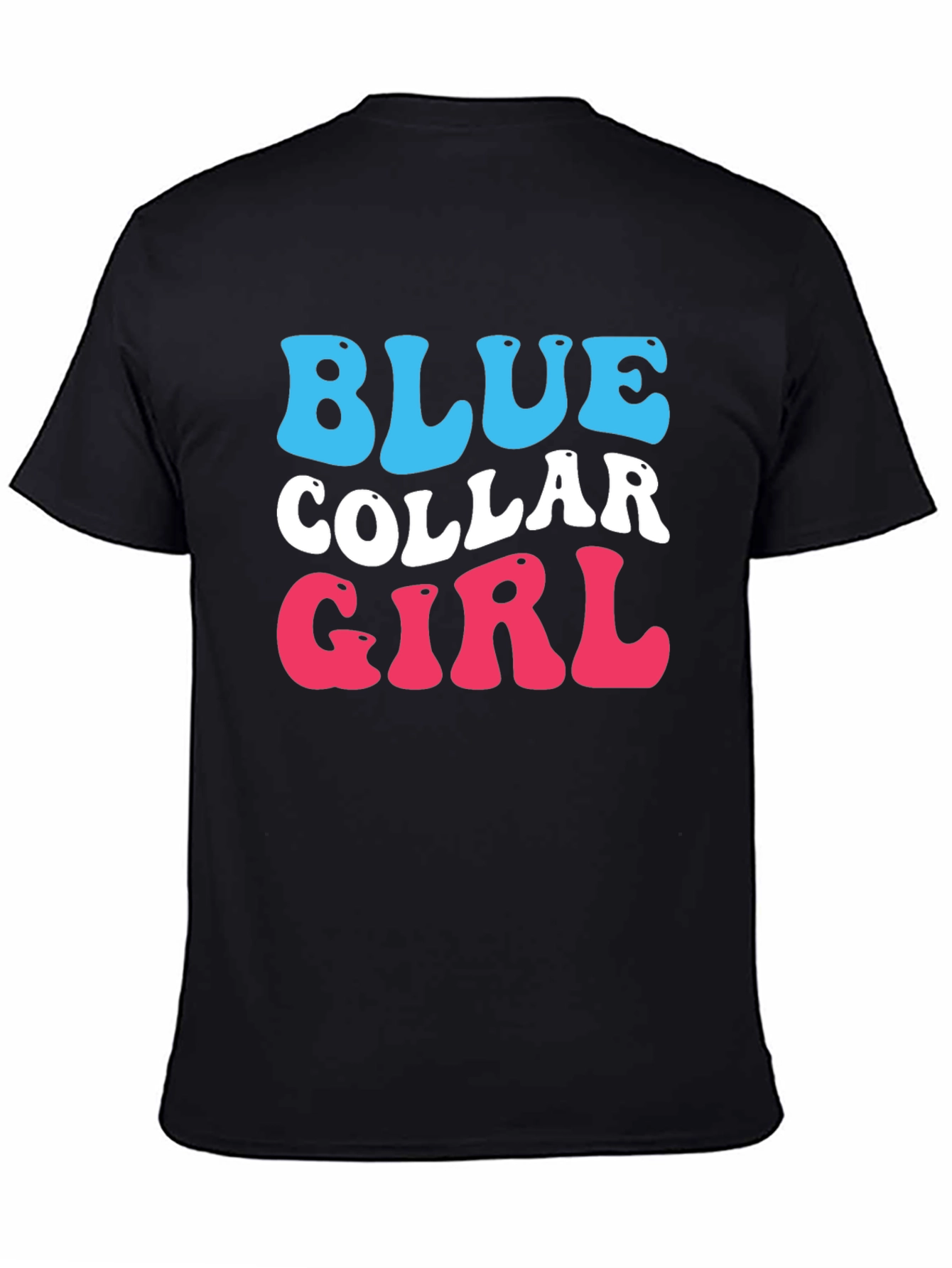 Blue Collar Girl Graphic T-Shirt - Trendy Cotton Tee