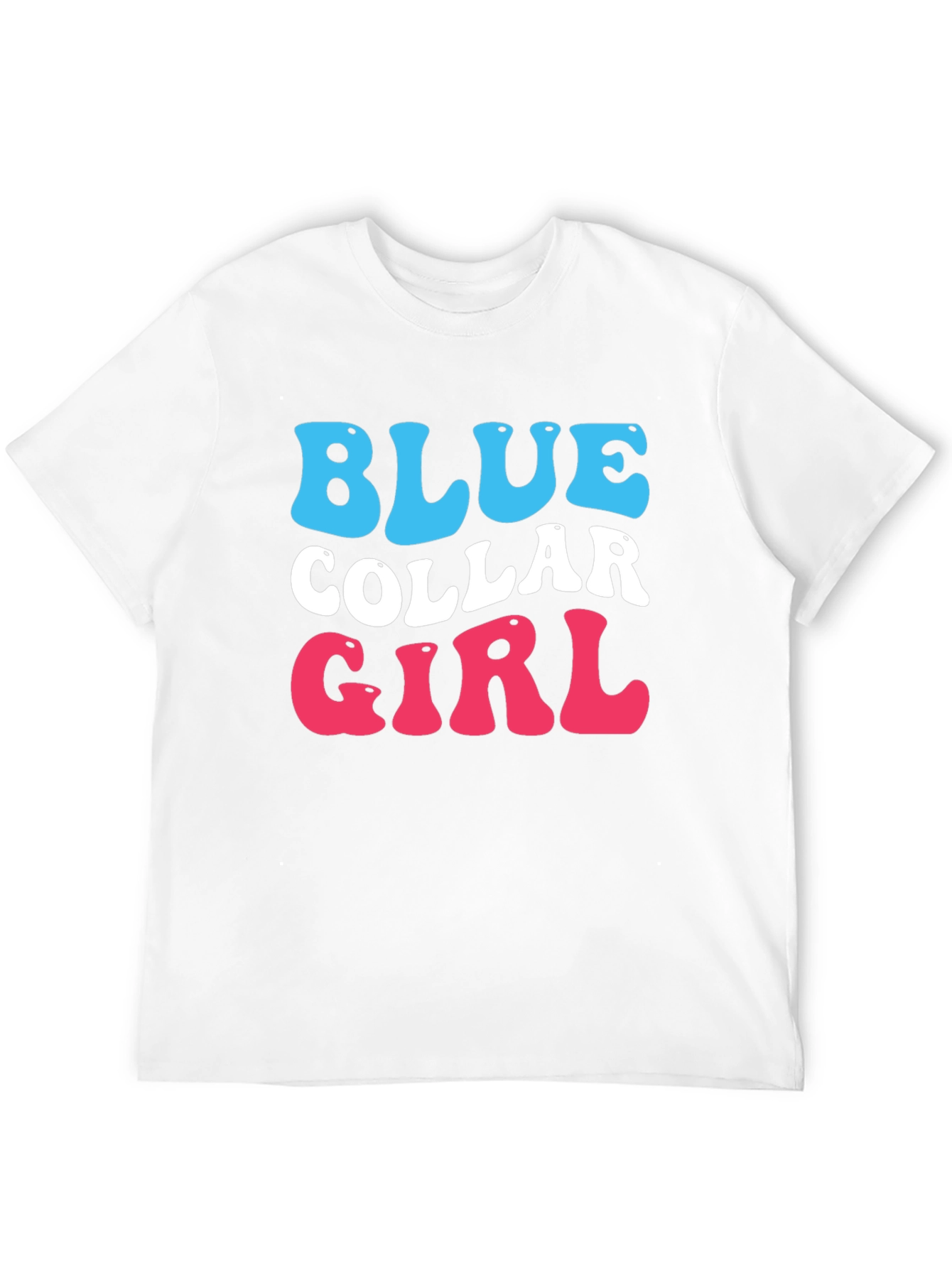 Blue Collar Girl Graphic T-Shirt - Trendy Cotton Tee