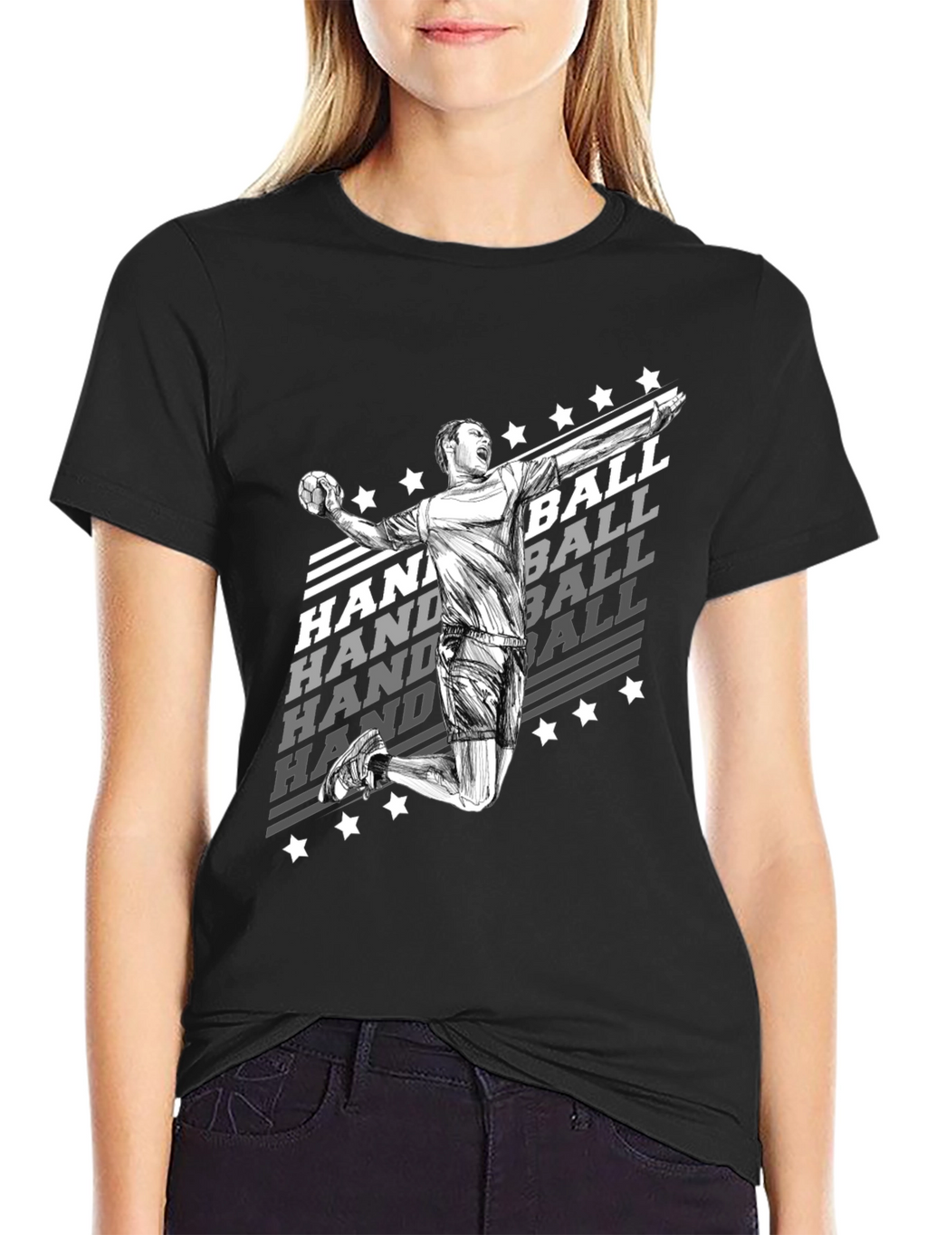 Handball Player Graphic T-Shirt