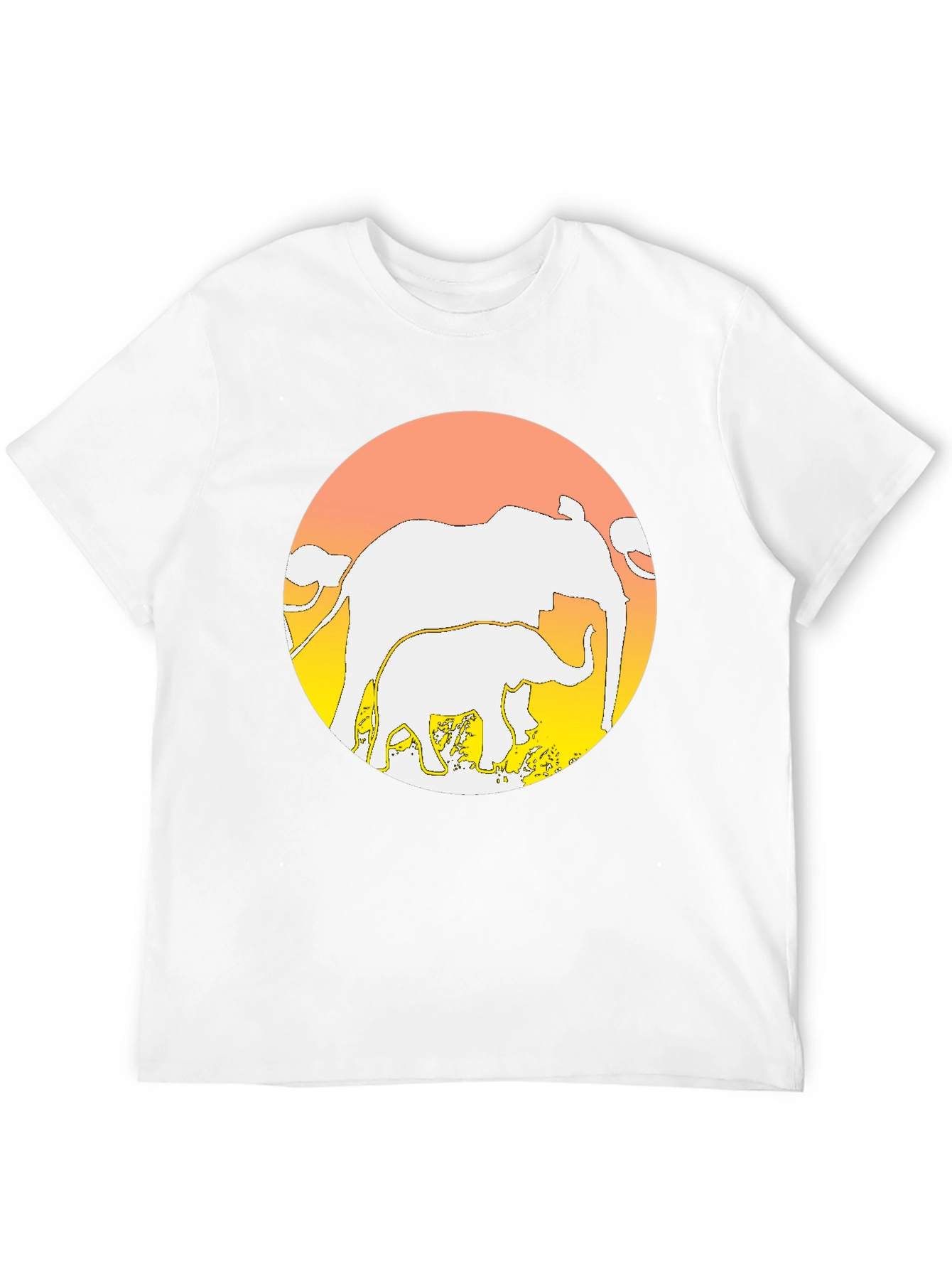 Elephant Sunset T-Shirt - Graphic Tee