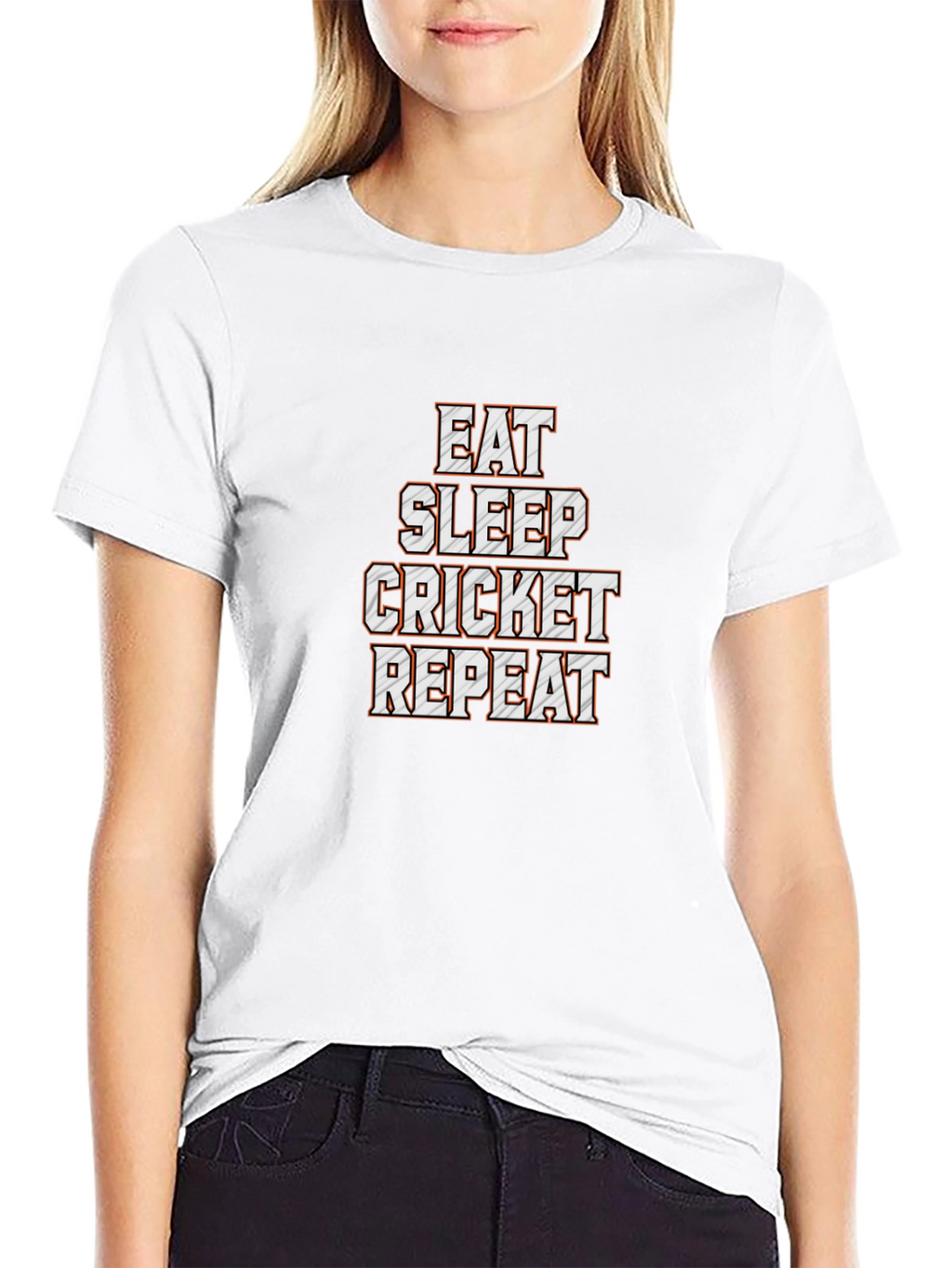 Eat Sleep Cricket Repeat Graphic T-Shirt
