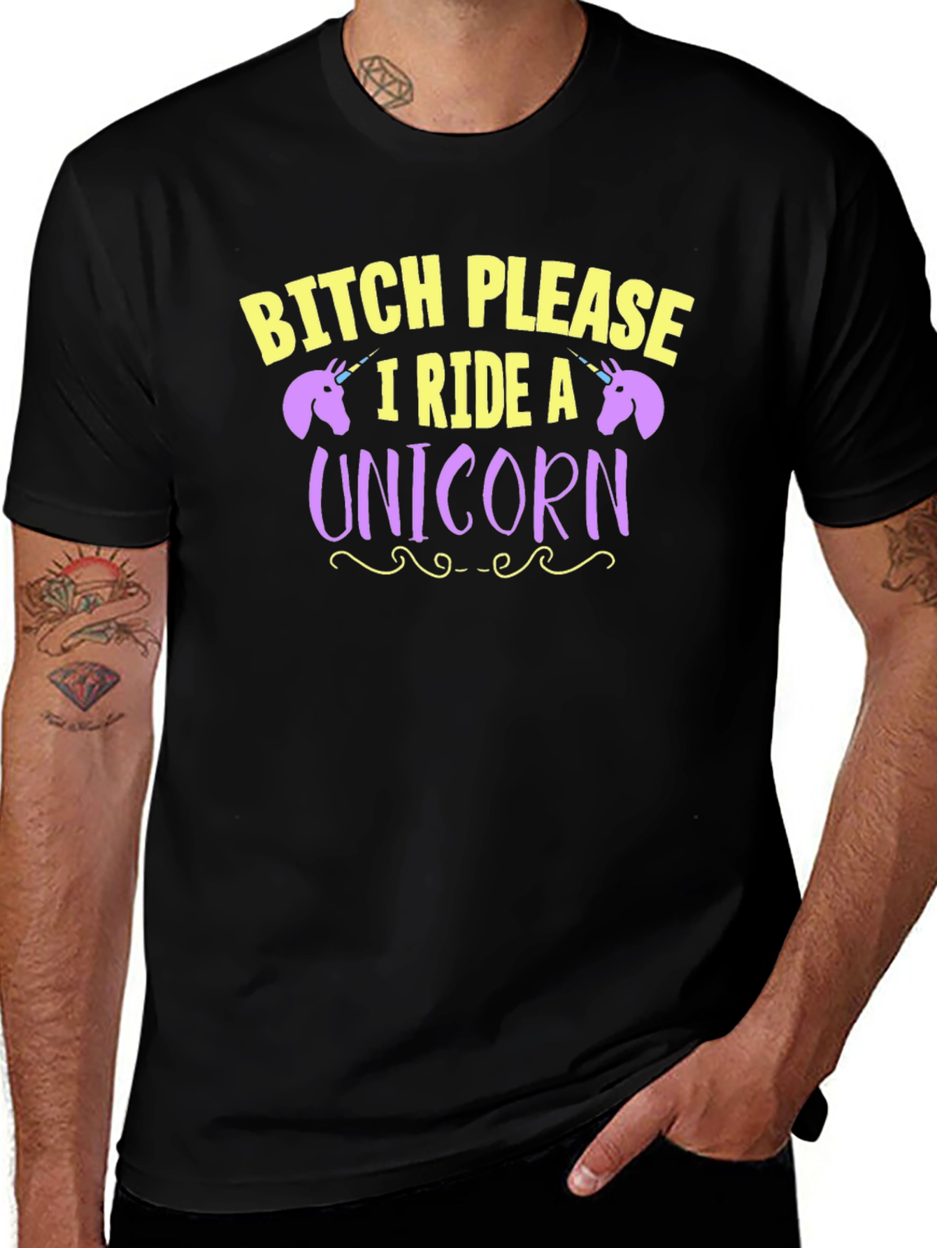 Bitch Please I Ride A Unicorn Graphic T-Shirt