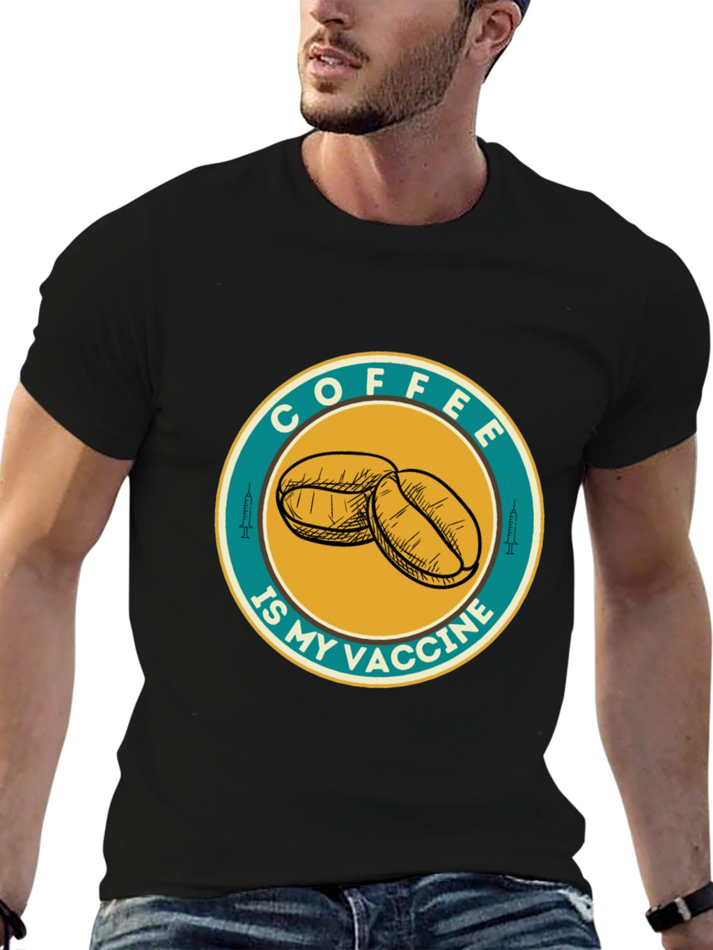 Coffee Is My Vaccine Graphic T-Shirt