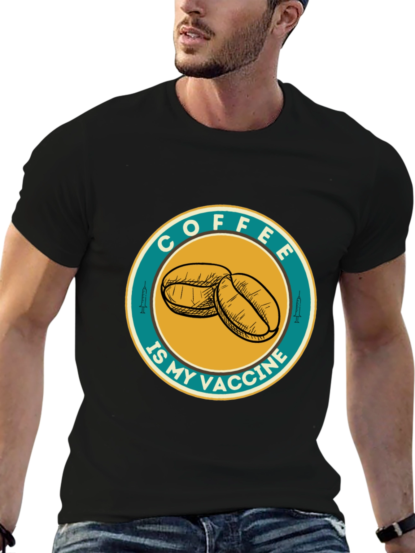 Coffee Is My Vaccine Graphic T-Shirt