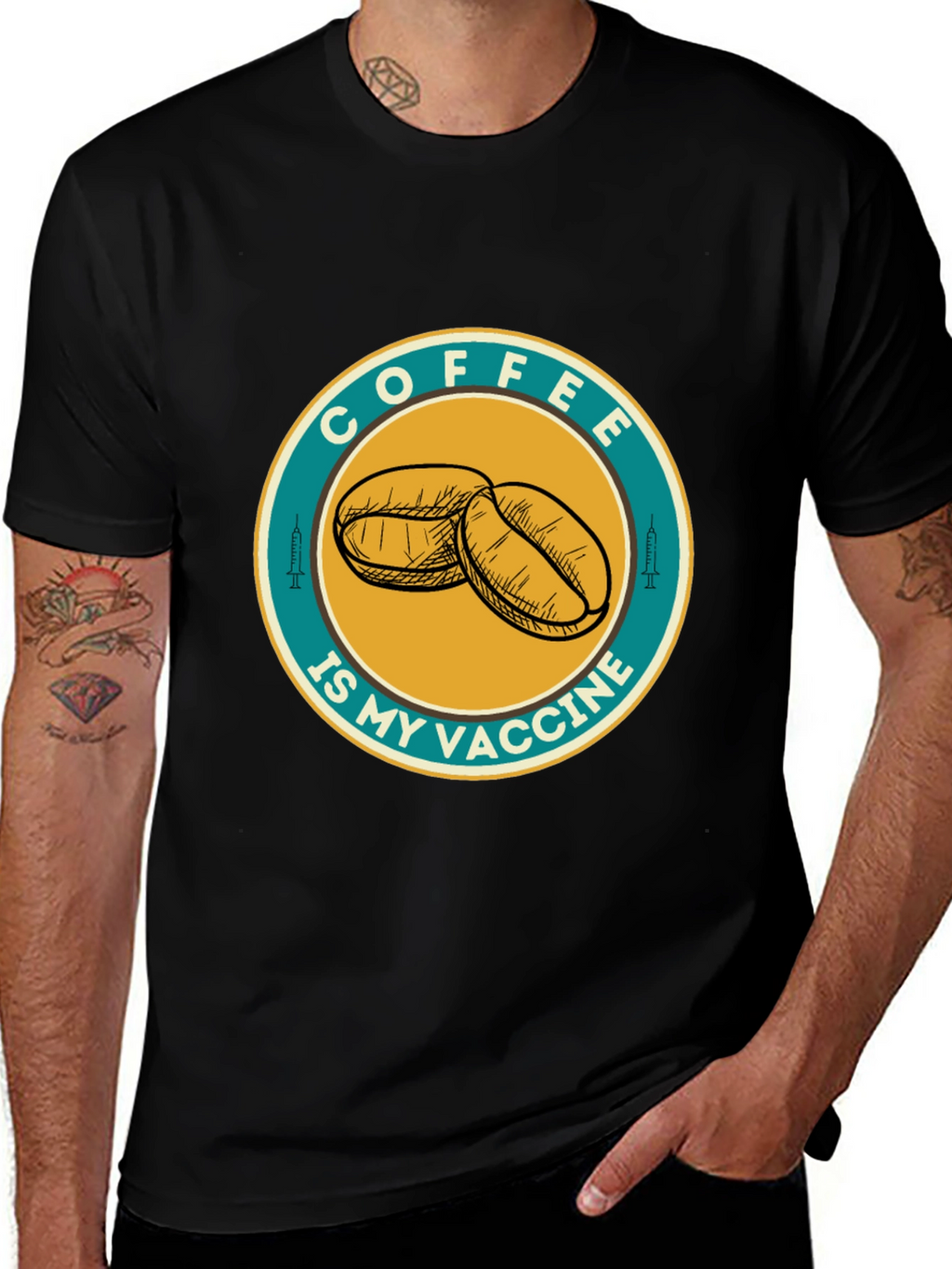 Coffee Is My Vaccine Graphic T-Shirt