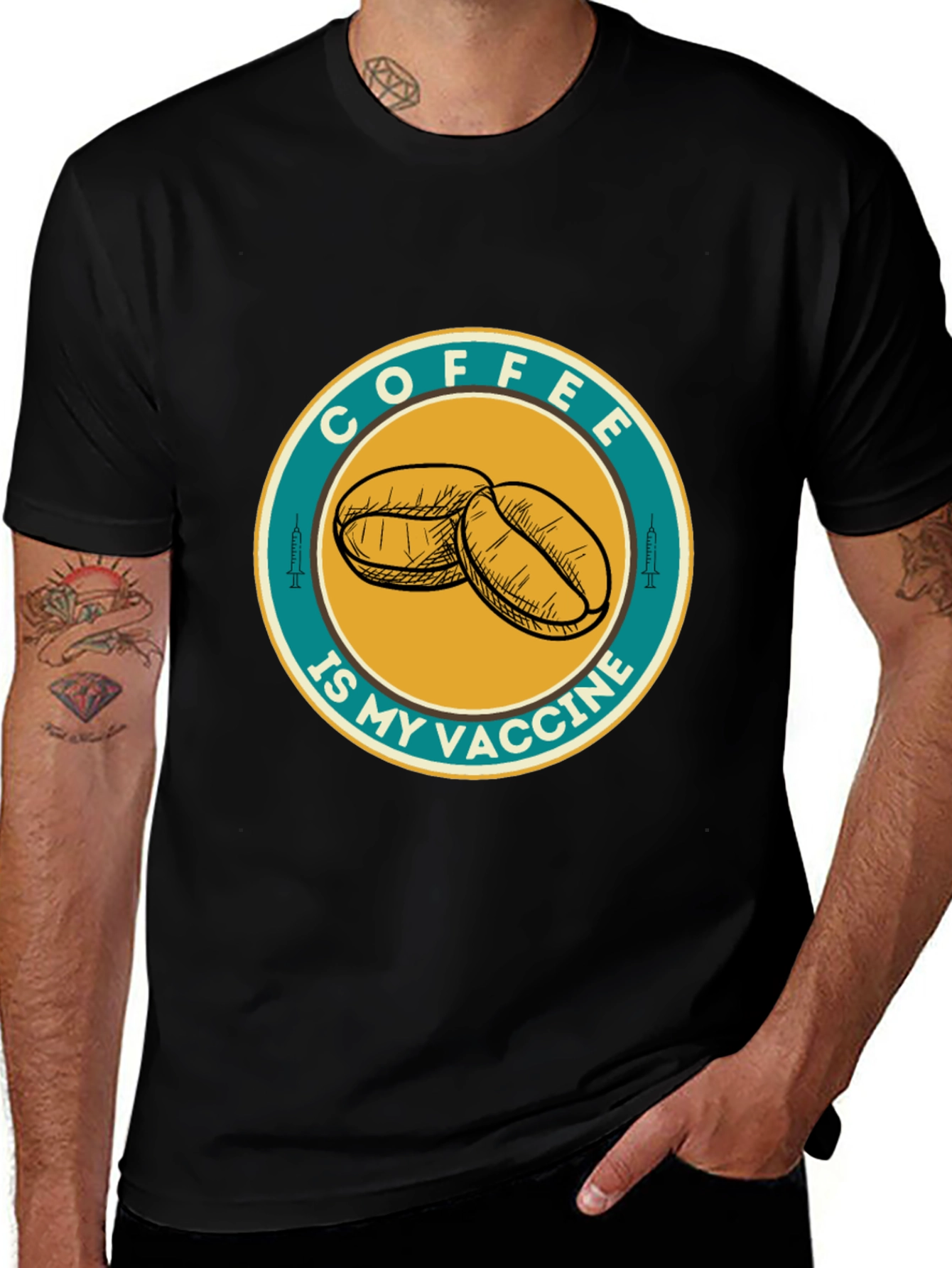 Coffee Is My Vaccine Graphic T-Shirt