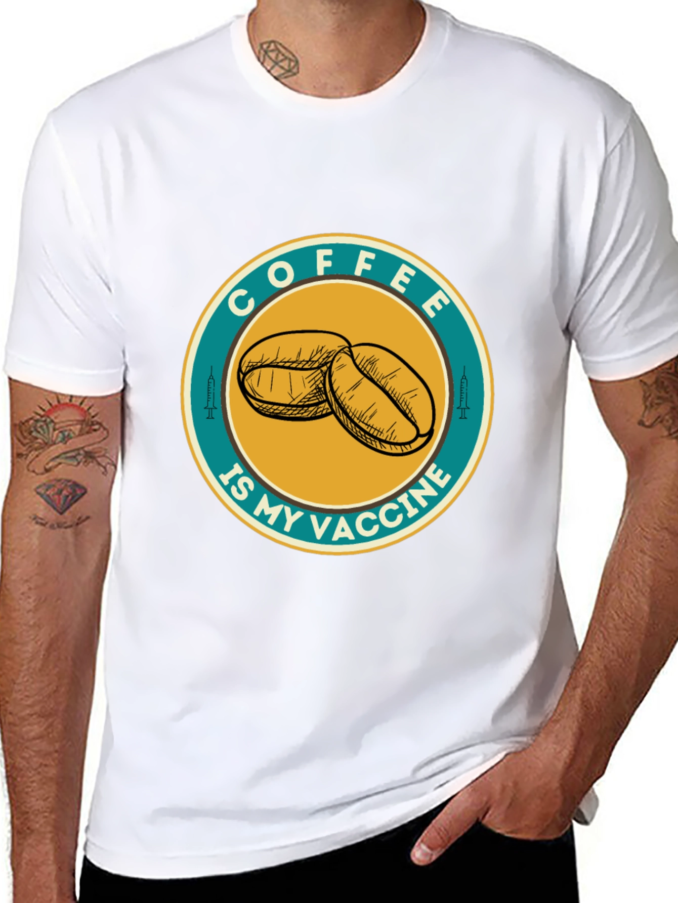 Coffee Is My Vaccine Graphic T-Shirt
