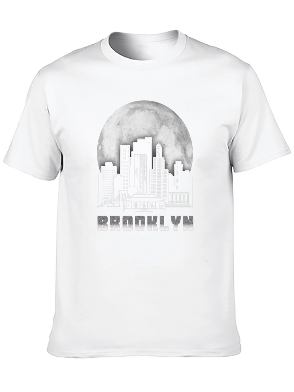 Brooklyn Skyline T-Shirt - Cityscape Moon Graphic Tee