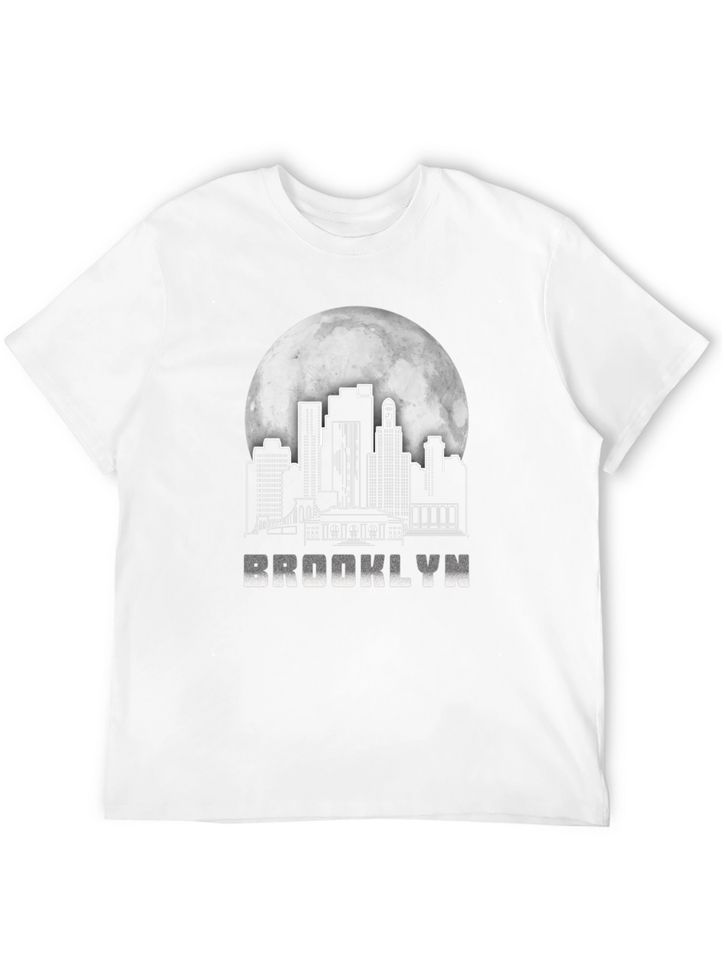 Brooklyn Skyline T-Shirt - Cityscape Moon Graphic Tee