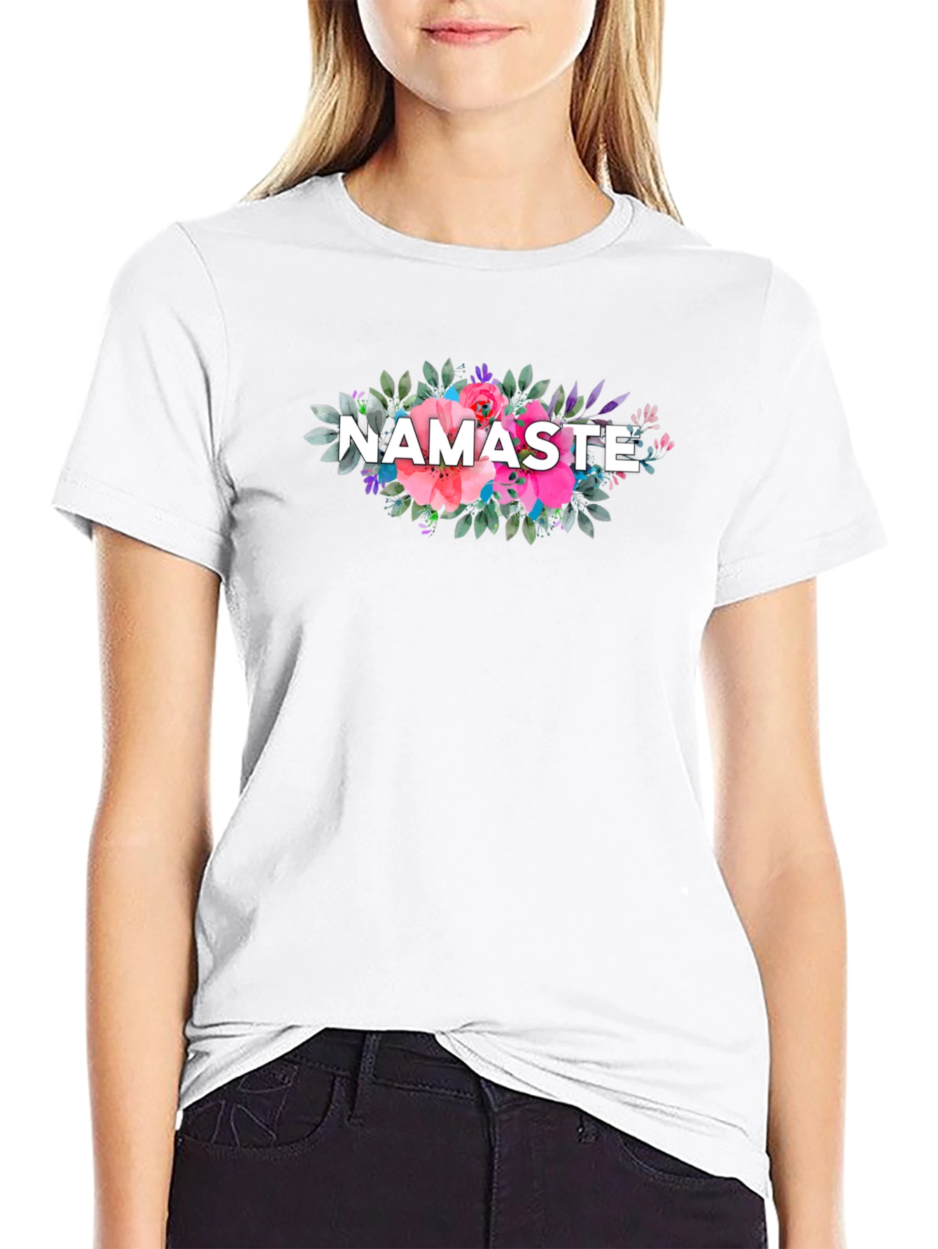 Namaste Floral Graphic T-Shirt