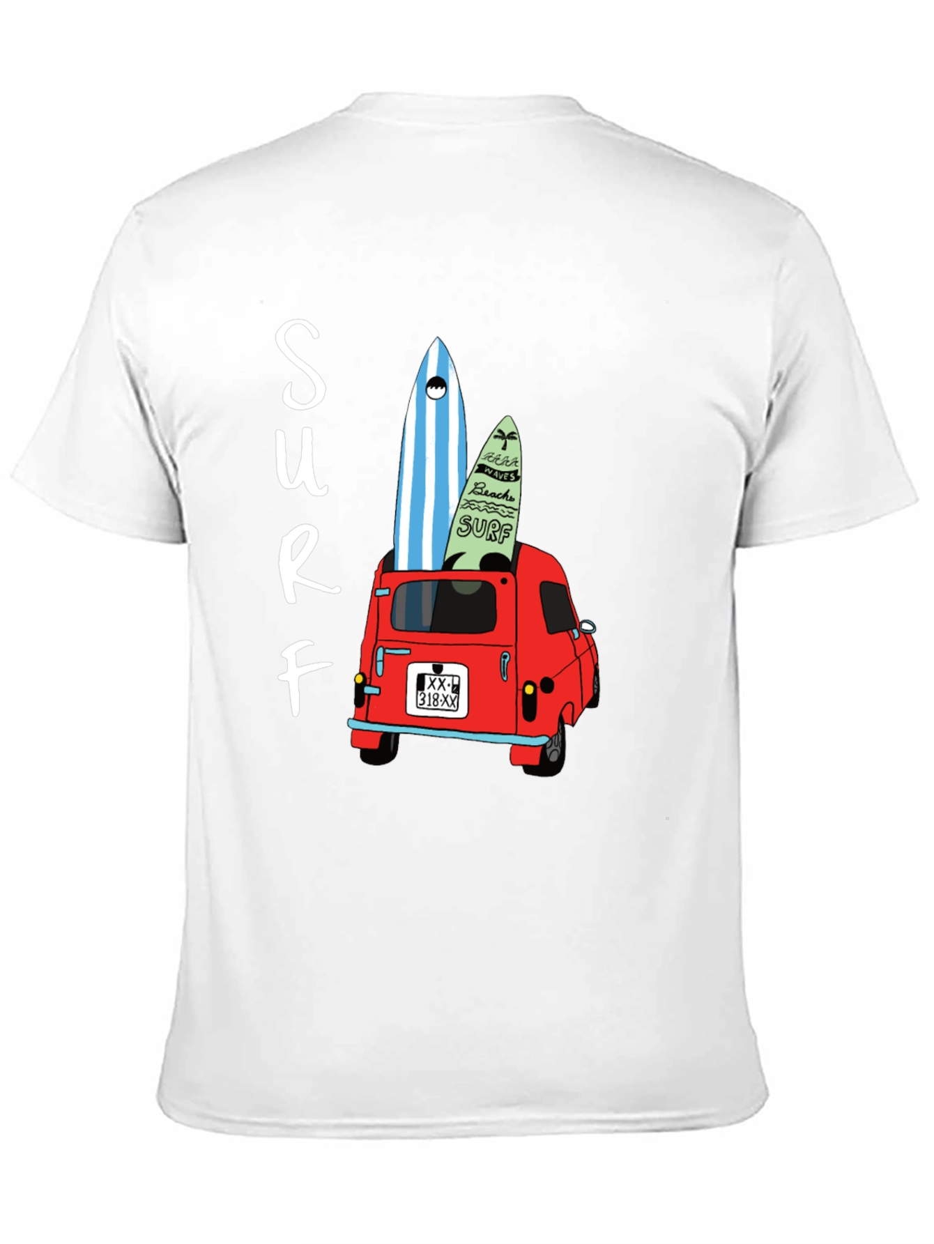 Surf Van Graphic Tee - Black Cotton T-Shirt