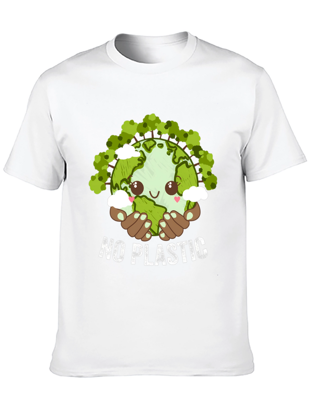 No Plastic Earth Day T-Shirt - Eco-Friendly Design