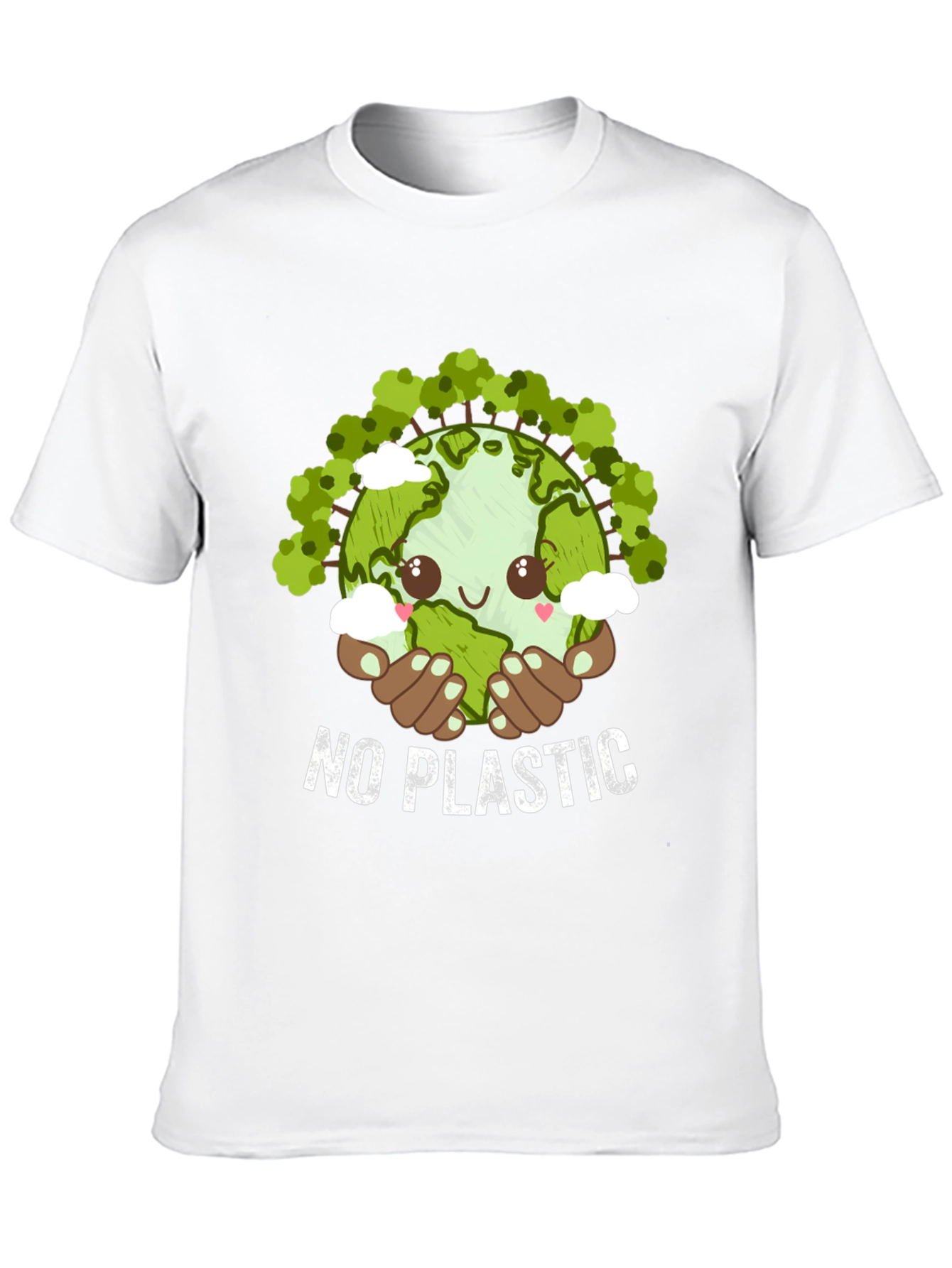 No Plastic Earth Day T-Shirt - Eco-Friendly Design