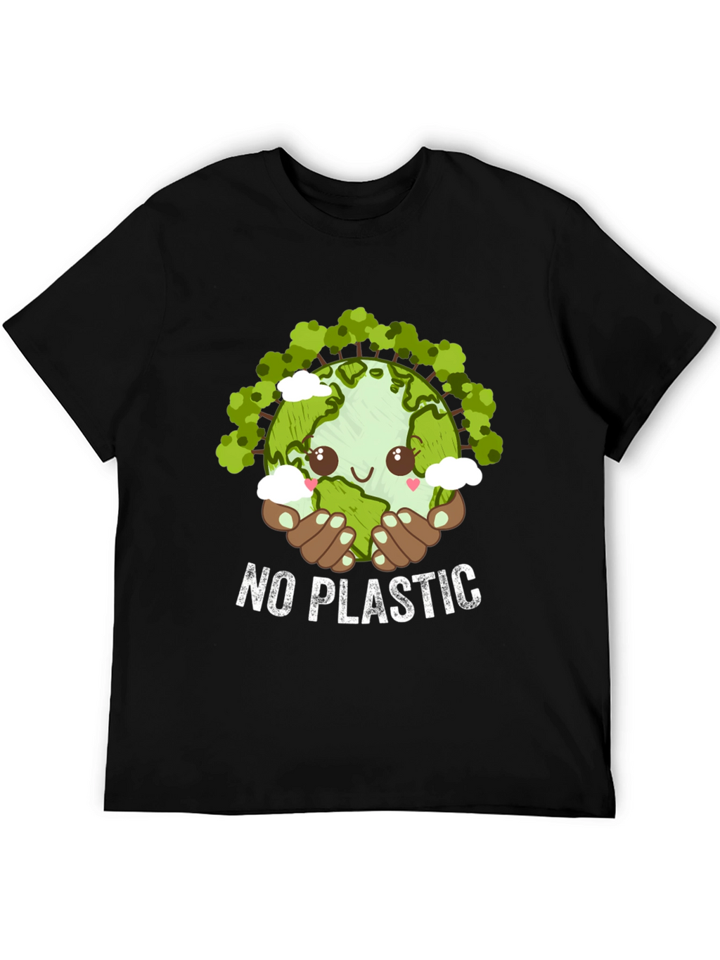 No Plastic Earth Day T-Shirt - Eco-Friendly Design