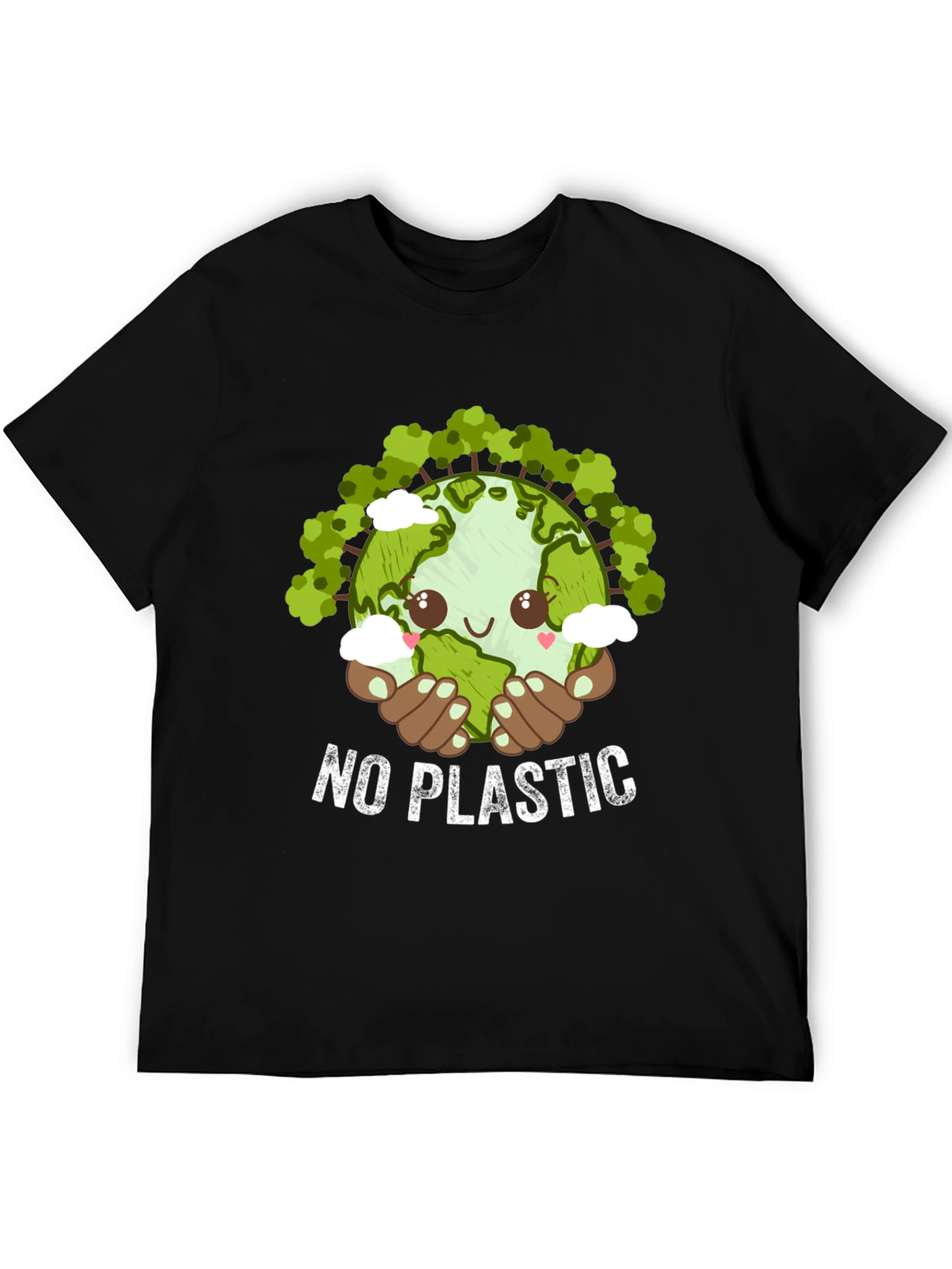 No Plastic Earth Day T-Shirt - Eco-Friendly Design