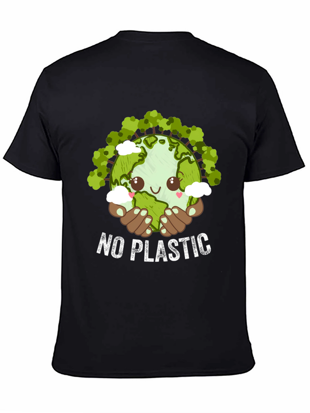 No Plastic Earth Day T-Shirt - Eco-Friendly Design