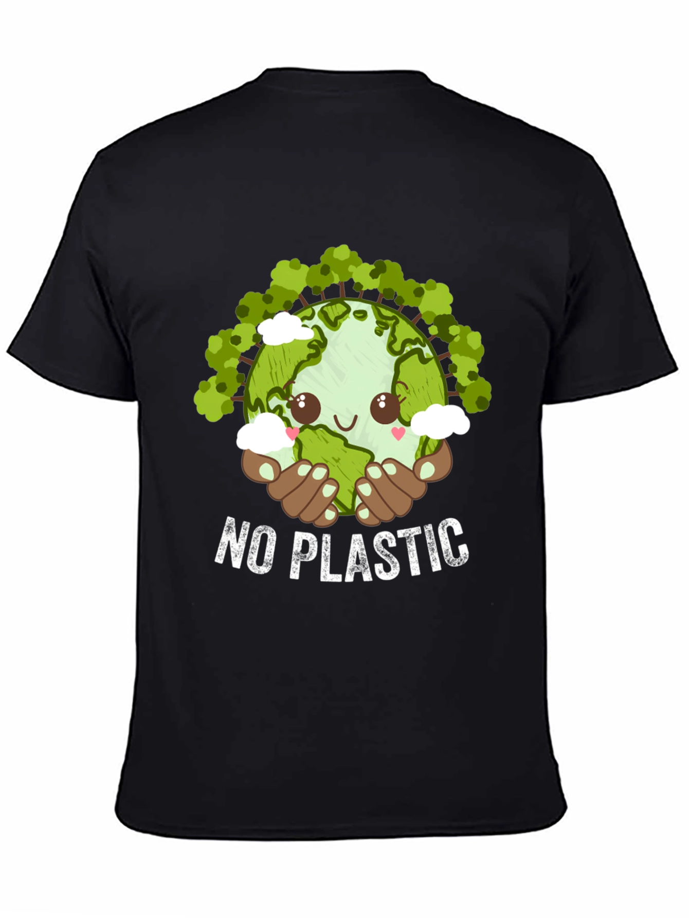 No Plastic Earth Day T-Shirt - Eco-Friendly Design