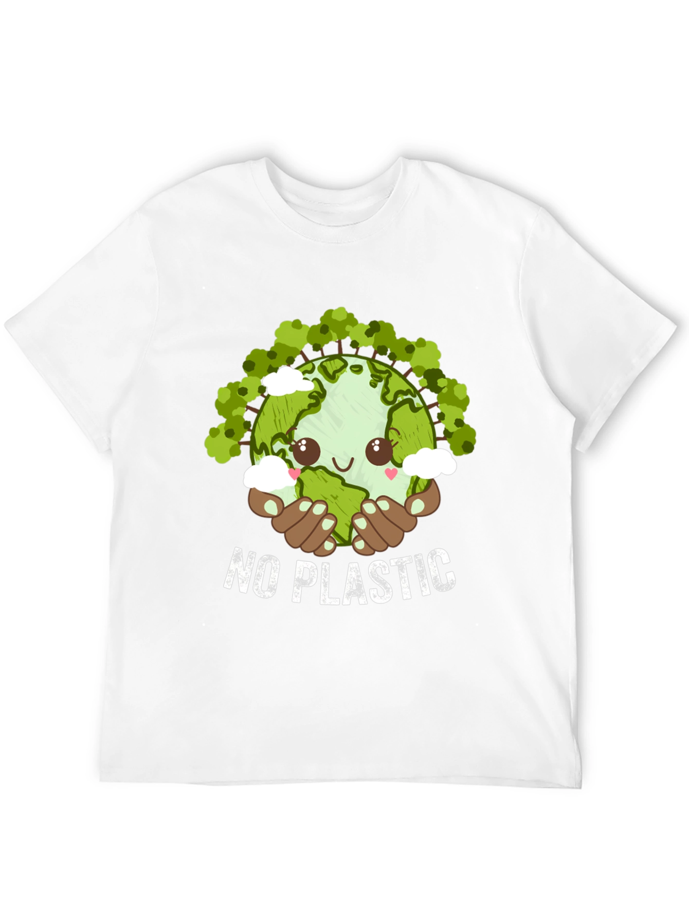 No Plastic Earth Day T-Shirt - Eco-Friendly Design