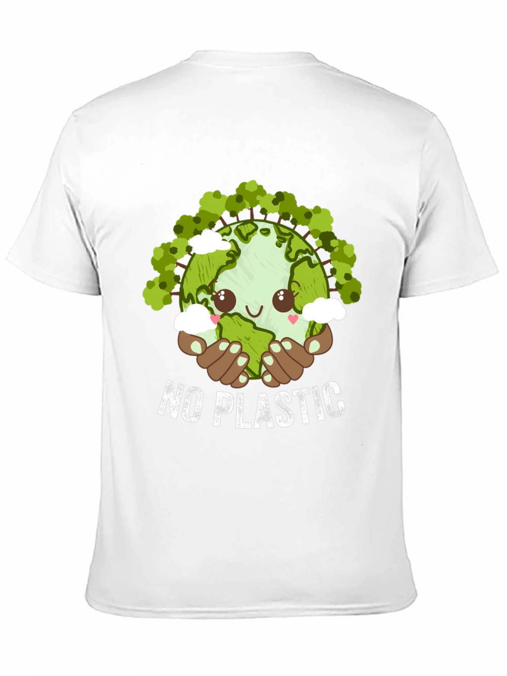 No Plastic Earth Day T-Shirt - Eco-Friendly Design