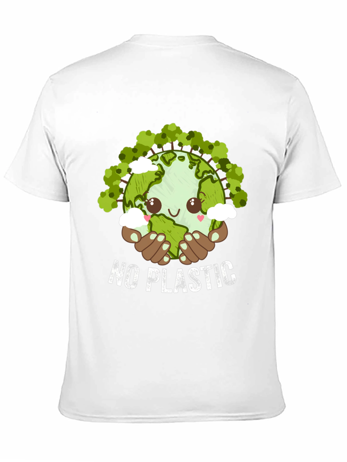 No Plastic Earth Day T-Shirt - Eco-Friendly Design