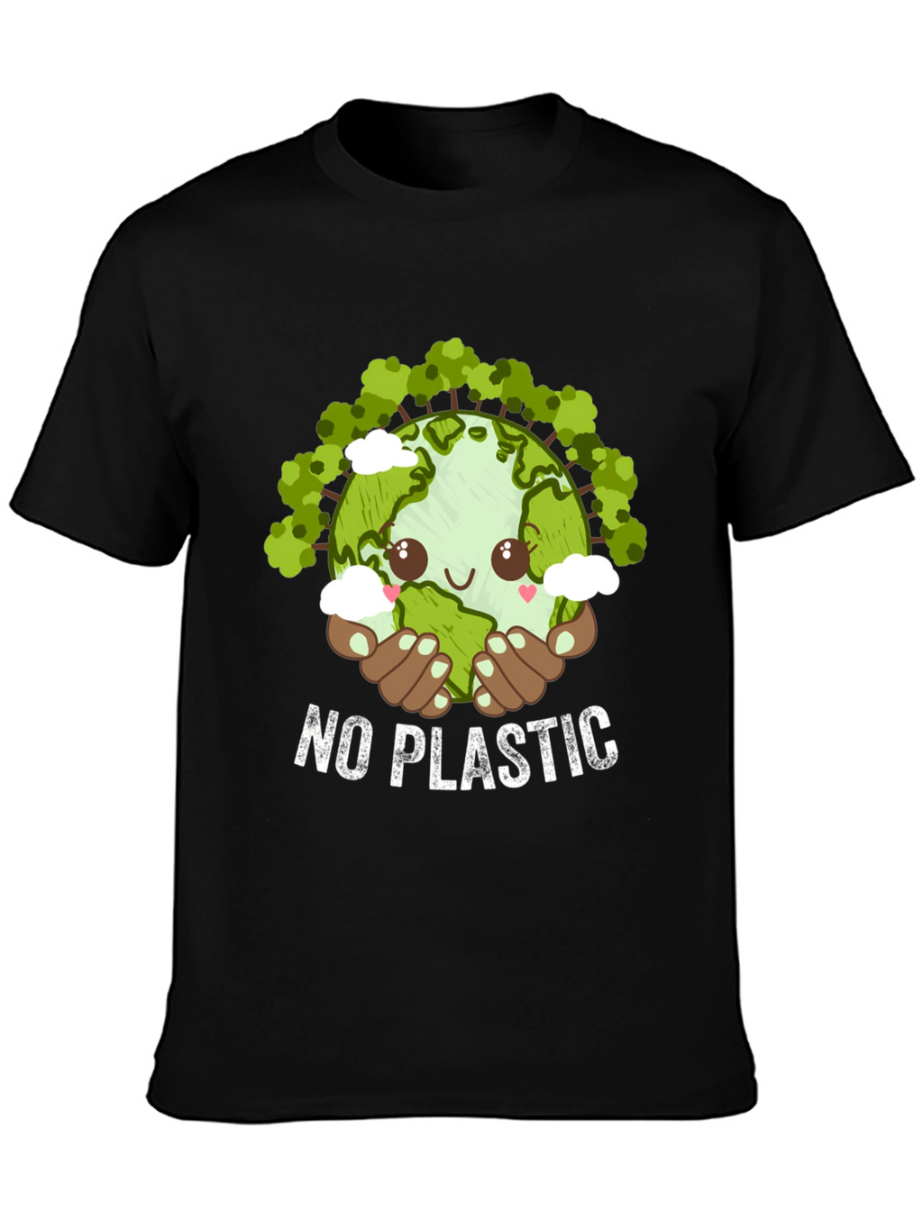 No Plastic Earth Day T-Shirt - Eco-Friendly Design