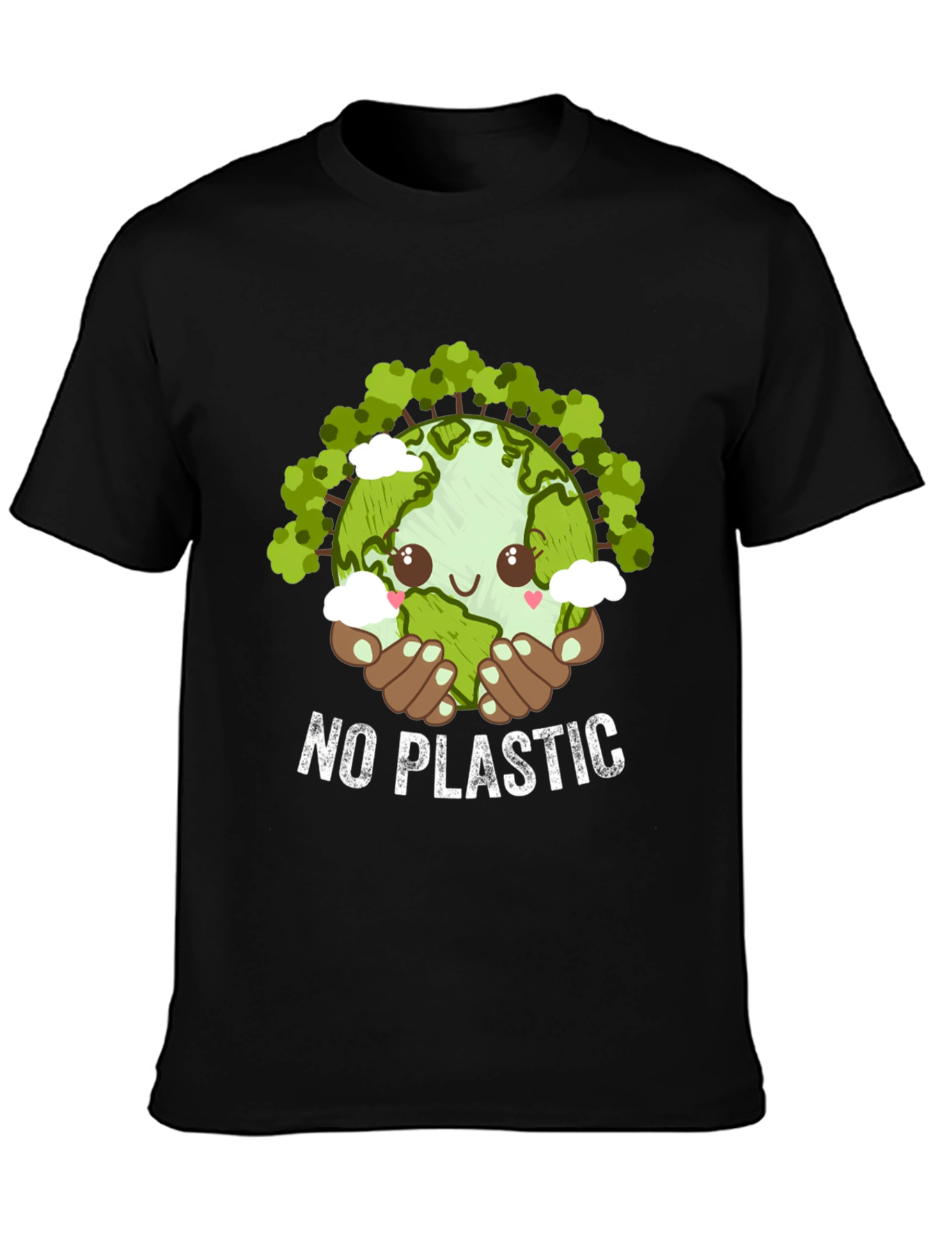 No Plastic Earth Day T-Shirt - Eco-Friendly Design