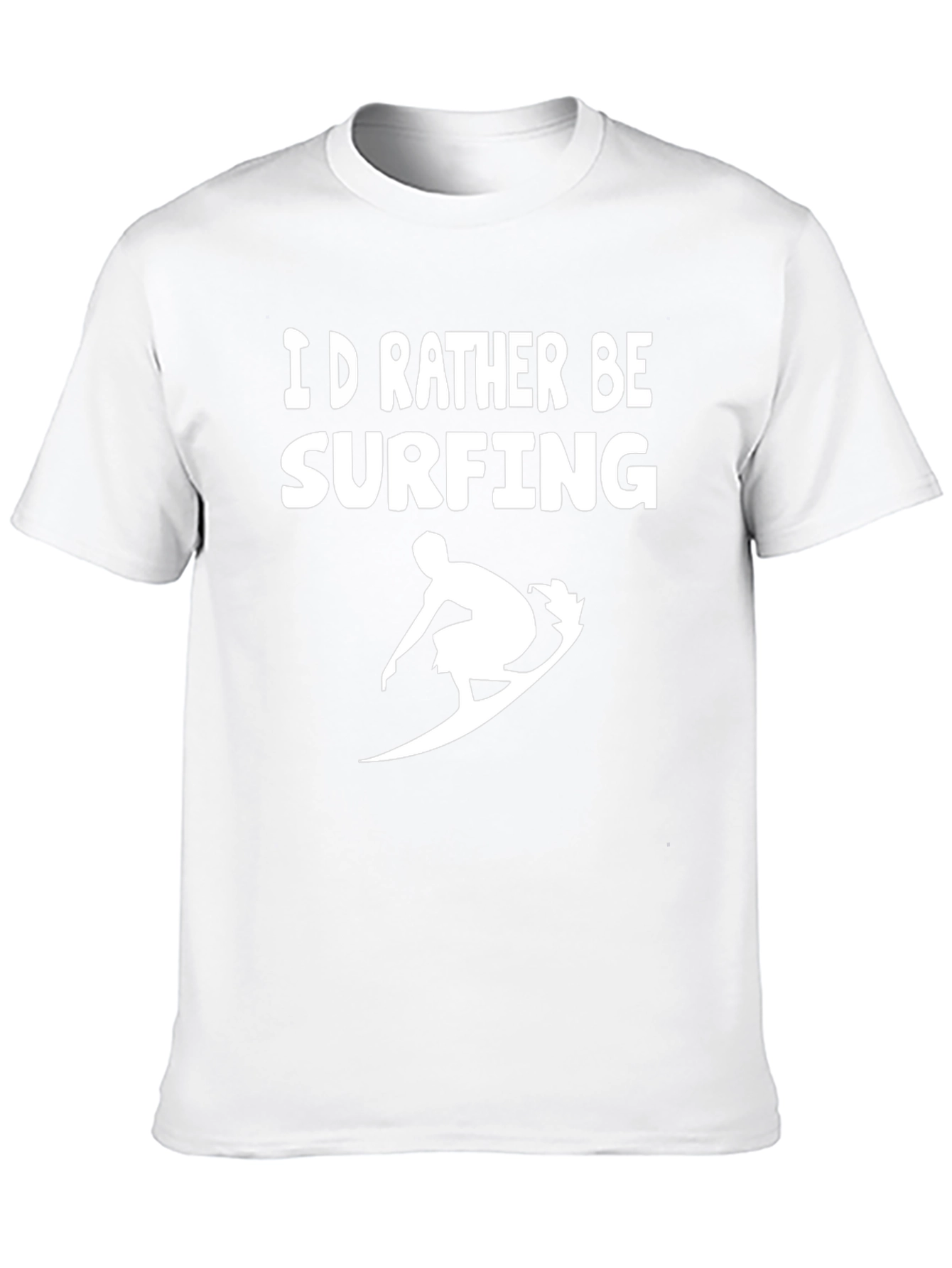 Id Rather Be Surfing Black Graphic T-Shirt
