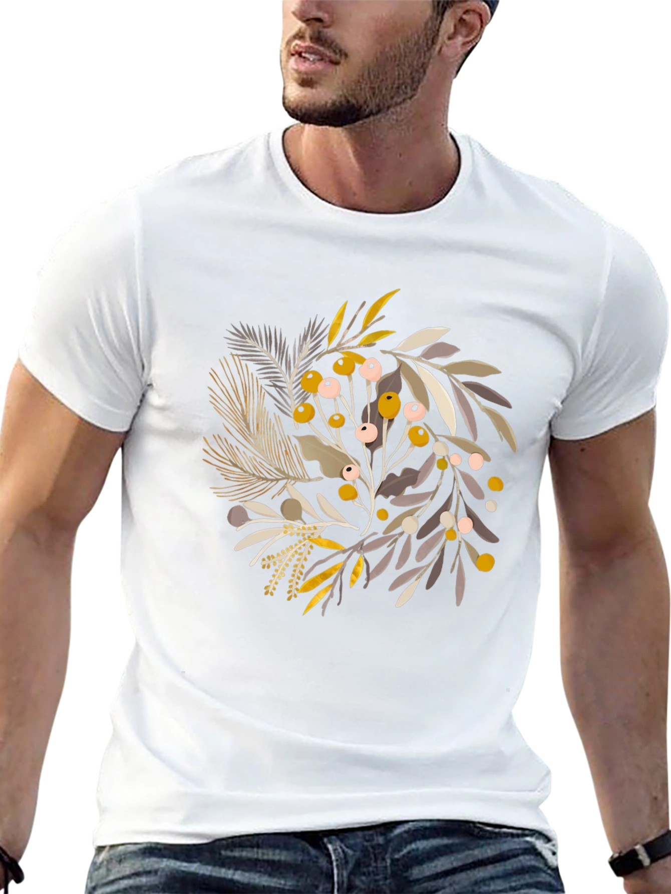 Botanical Graphic Black T-Shirt