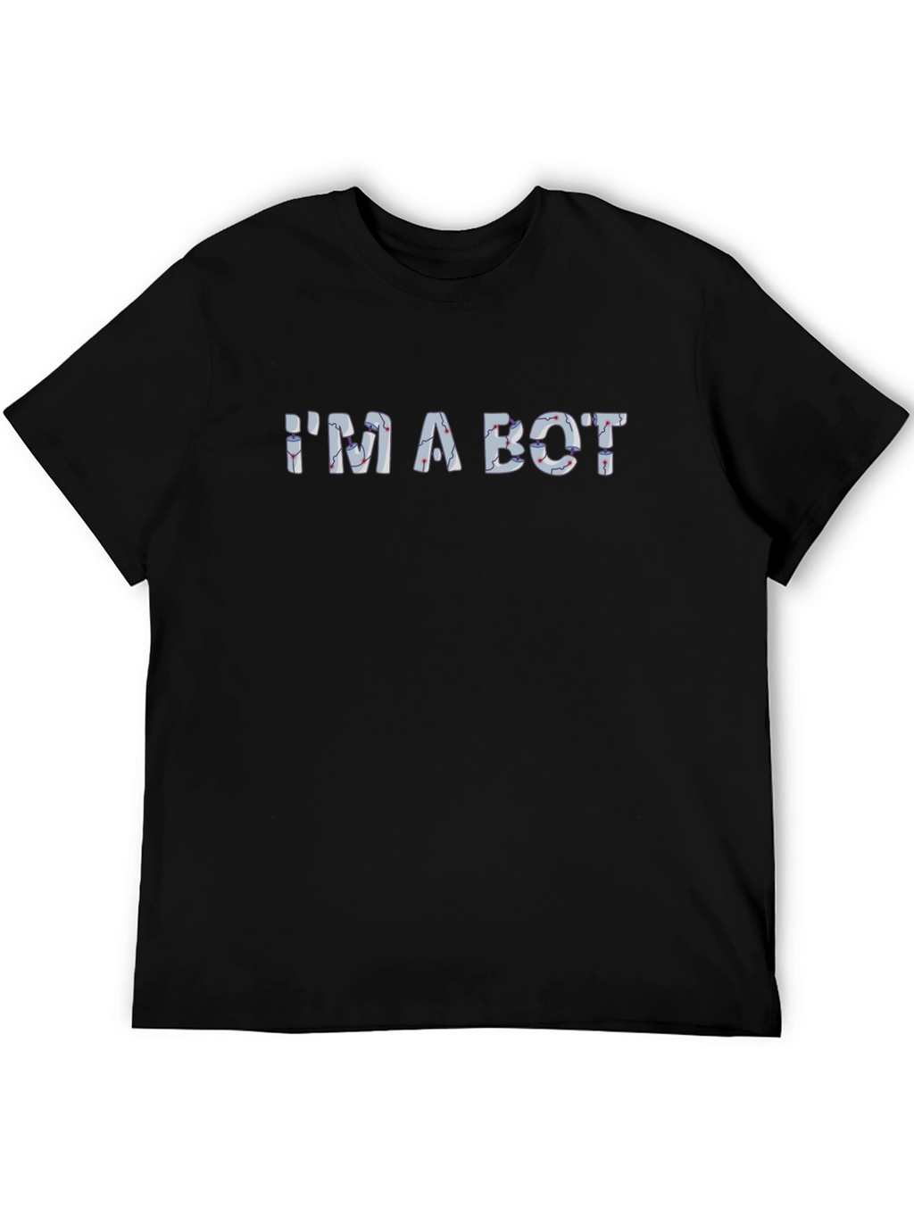 IM A BOT Graphic Print Mens T-Shirt - Black