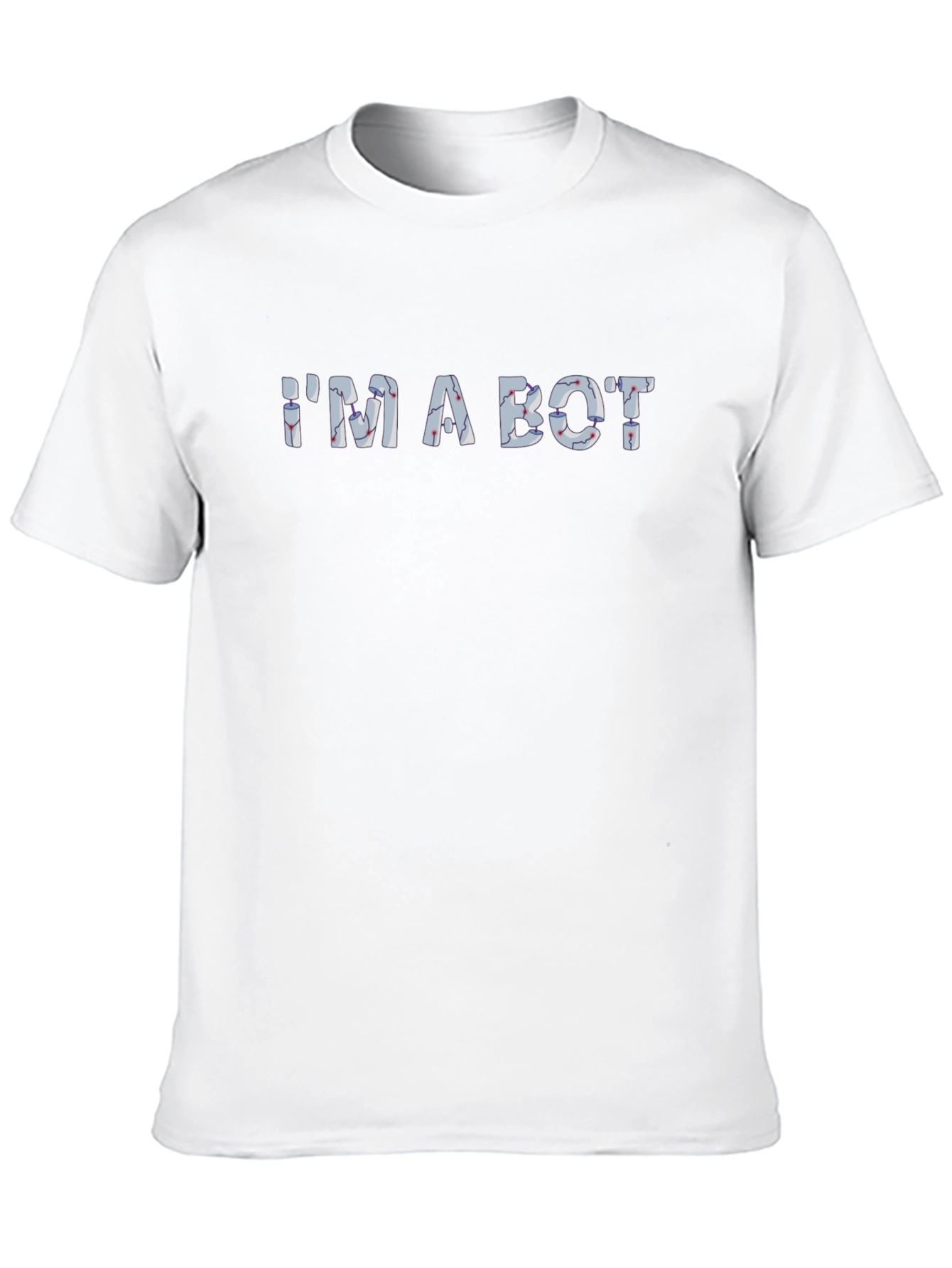 IM A BOT Graphic Print Mens T-Shirt - Black