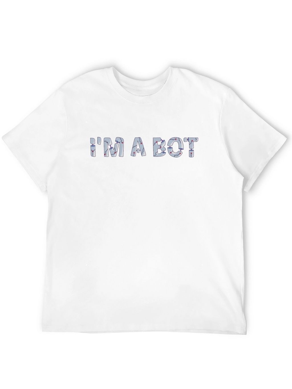 IM A BOT Graphic Print Mens T-Shirt - Black