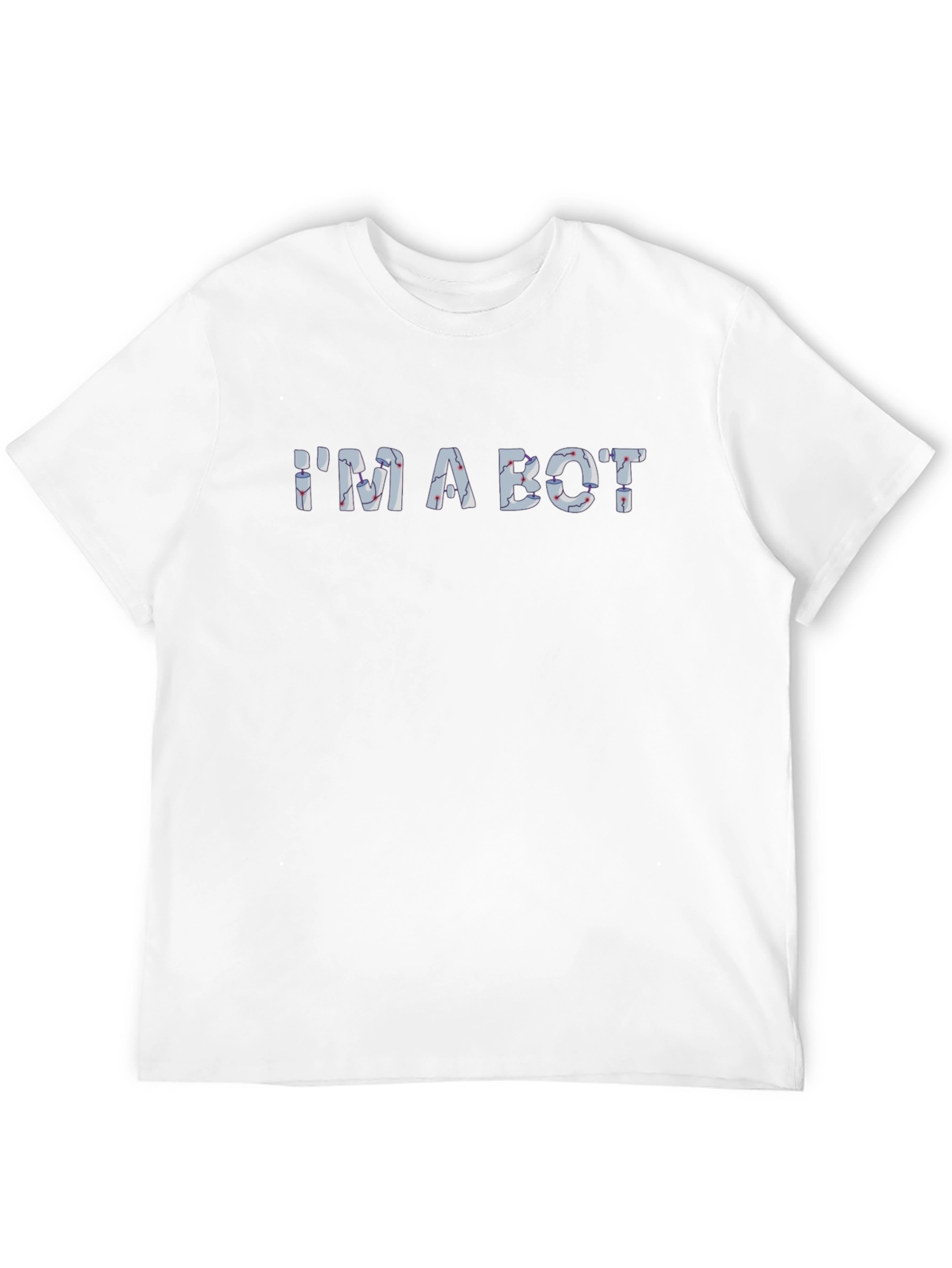 IM A BOT Graphic Print Mens T-Shirt - Black