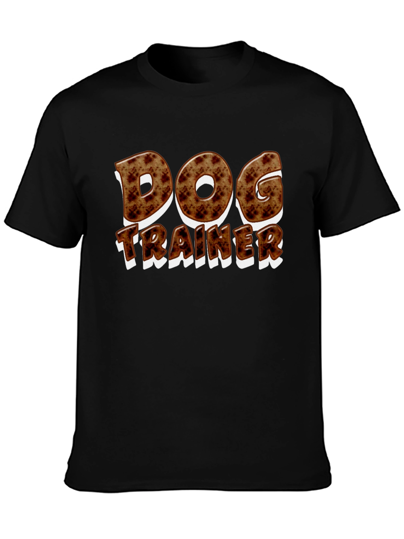 Dog Trainer Graphic T-Shirt - Black Casual Tee
