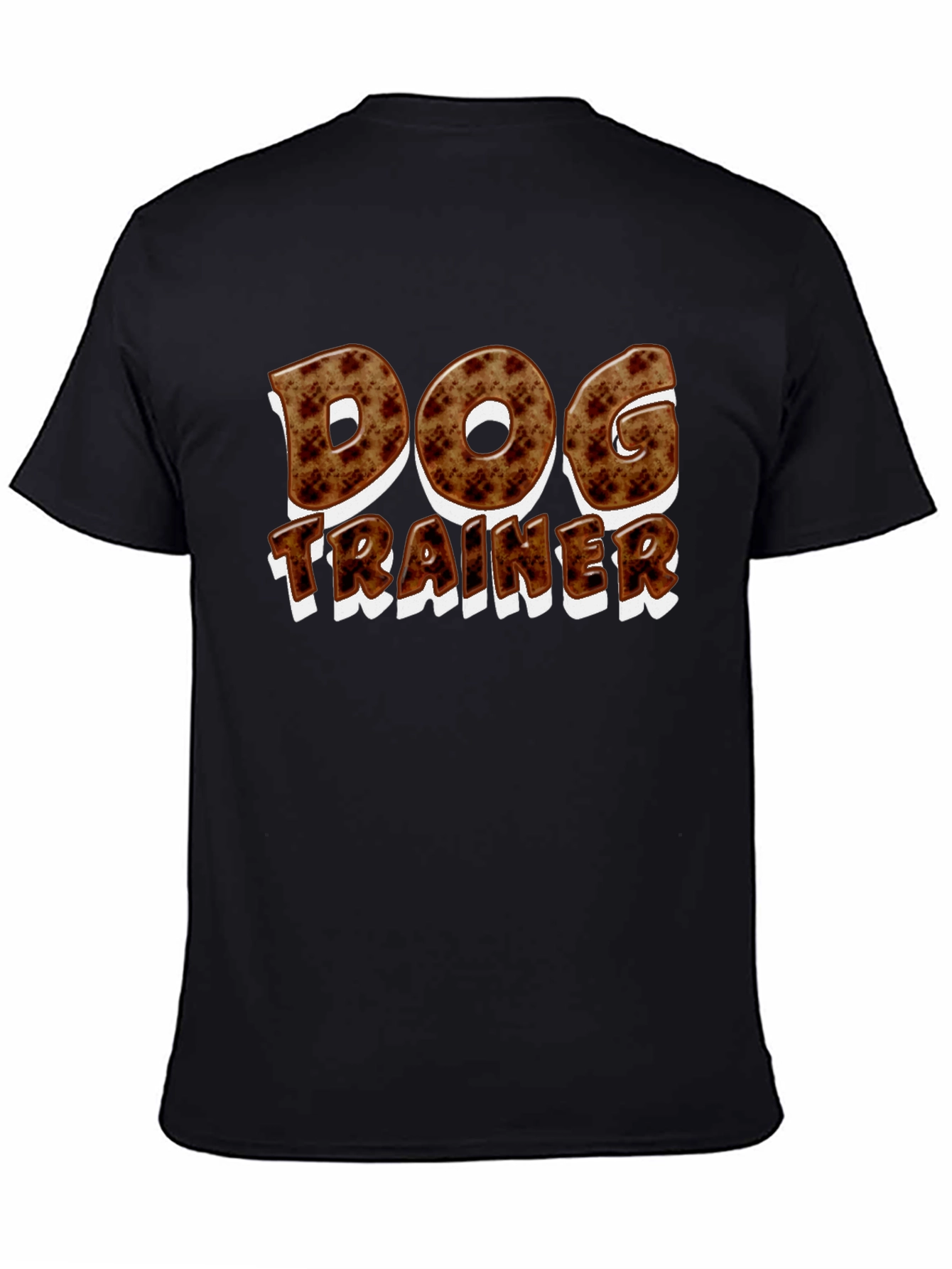 Dog Trainer Graphic T-Shirt - Black Casual Tee