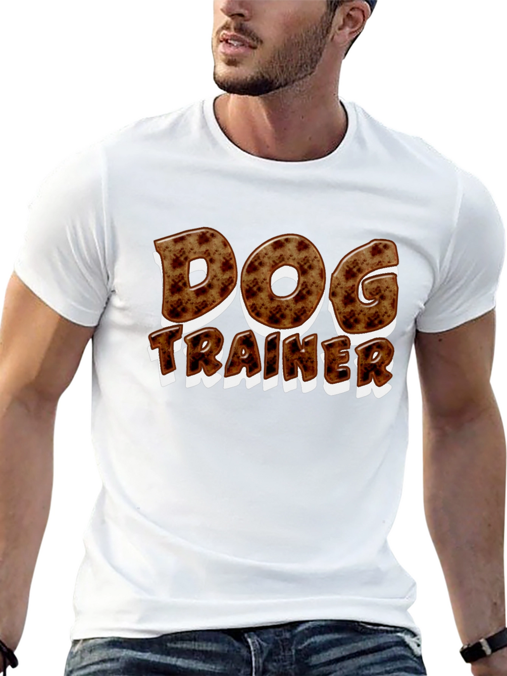 Dog Trainer Graphic T-Shirt - Black Casual Tee