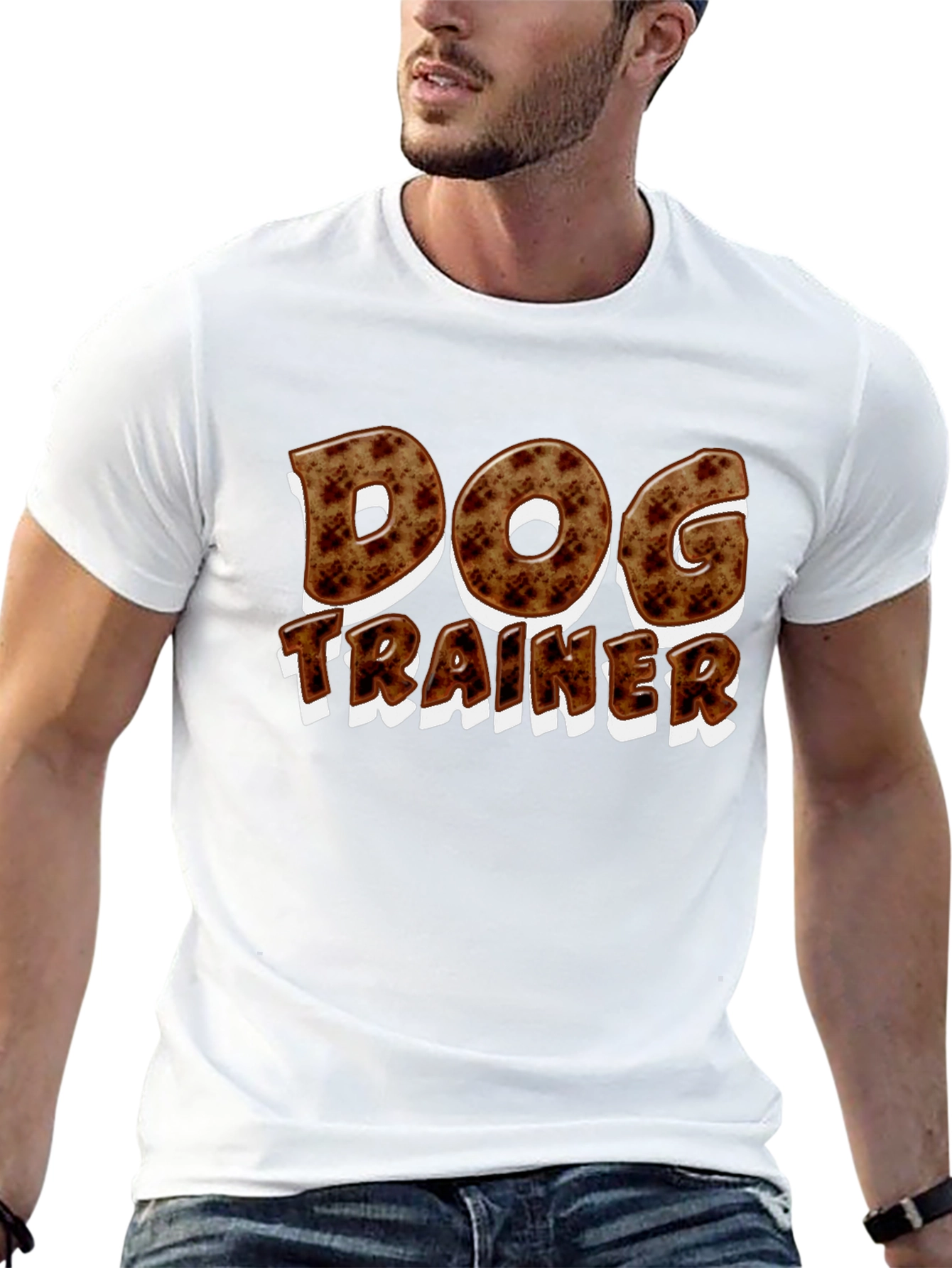 Dog Trainer Graphic T-Shirt - Black Casual Tee