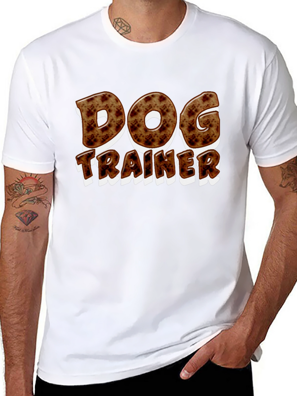 Dog Trainer Graphic T-Shirt - Black Casual Tee