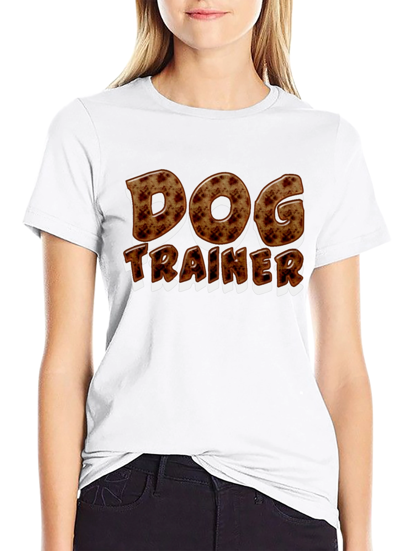 Dog Trainer Graphic T-Shirt - Black Casual Tee