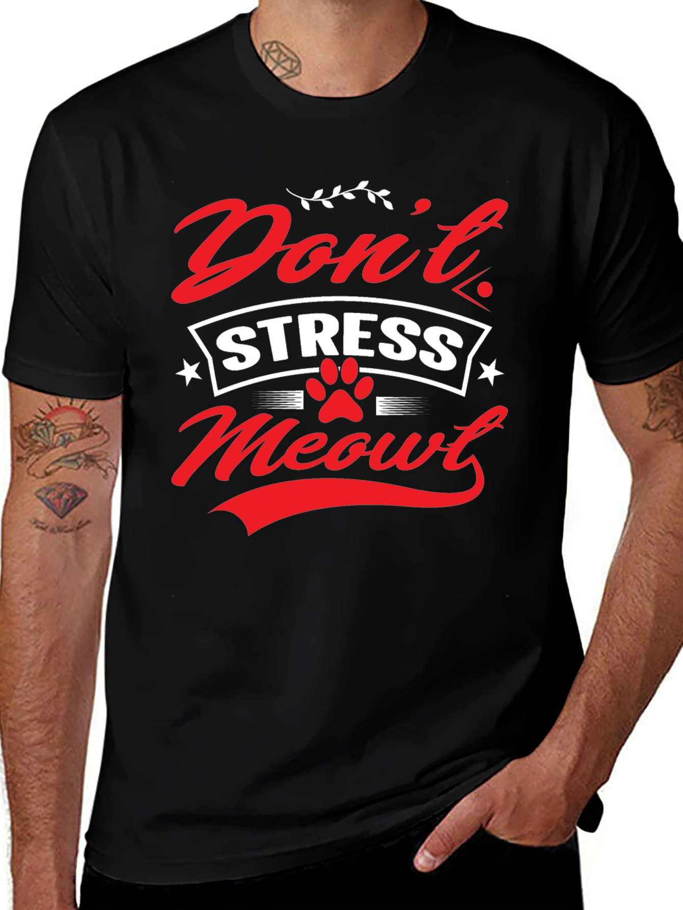 Dont Stress Meowt Graphic T-Shirt