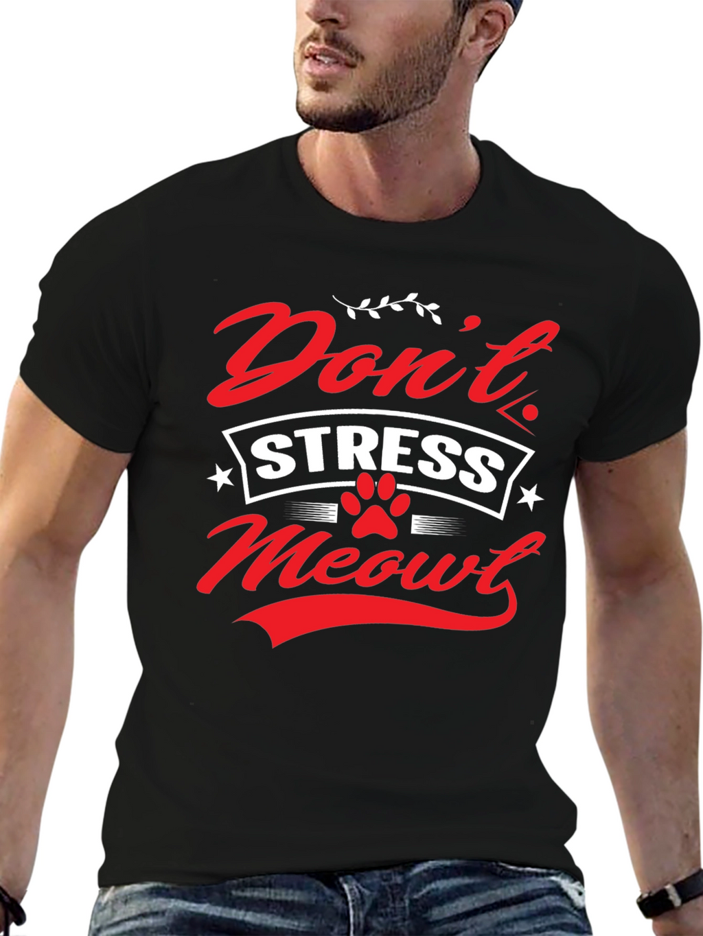 Dont Stress Meowt Graphic T-Shirt