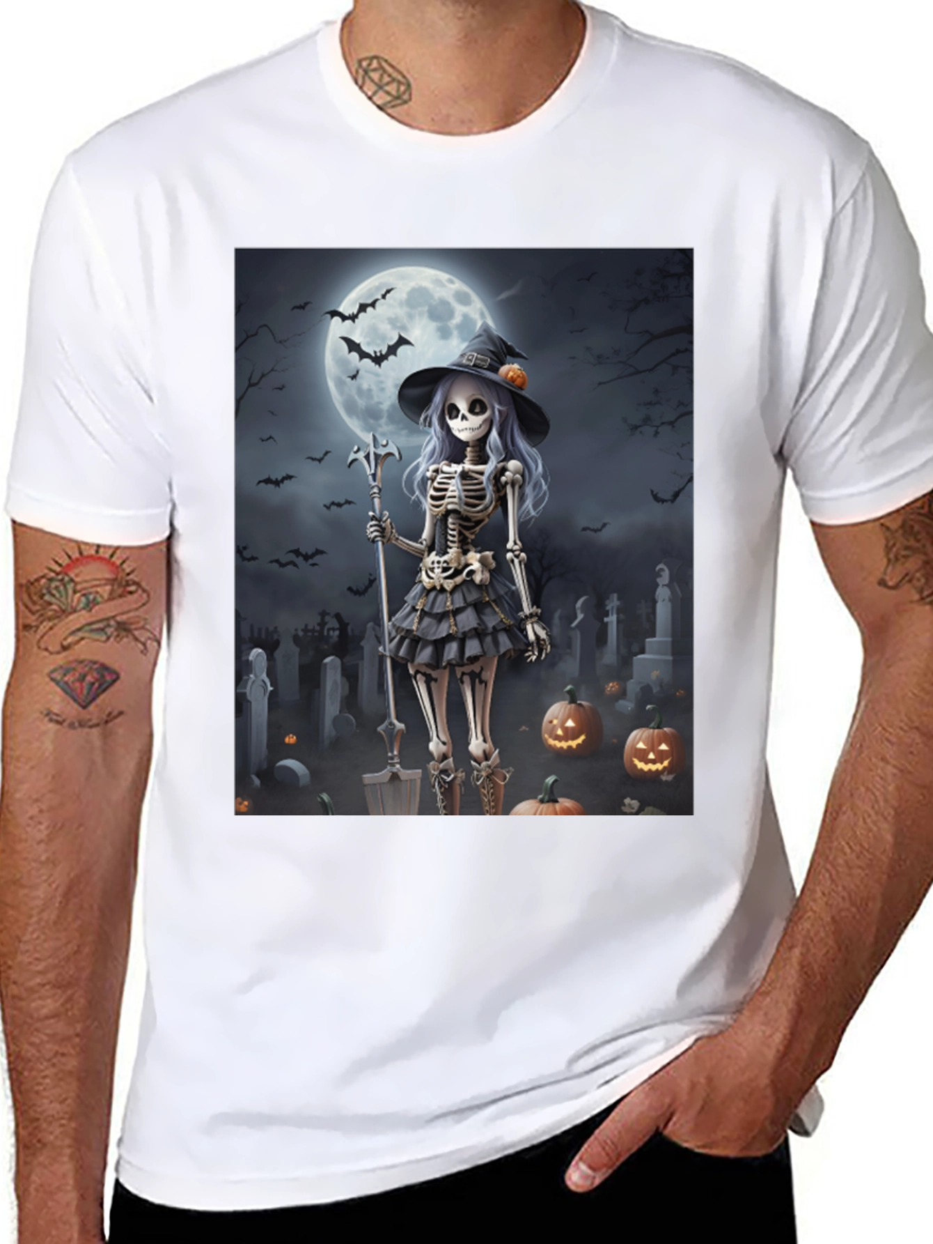 Halloween Skeleton Witch T-Shirt