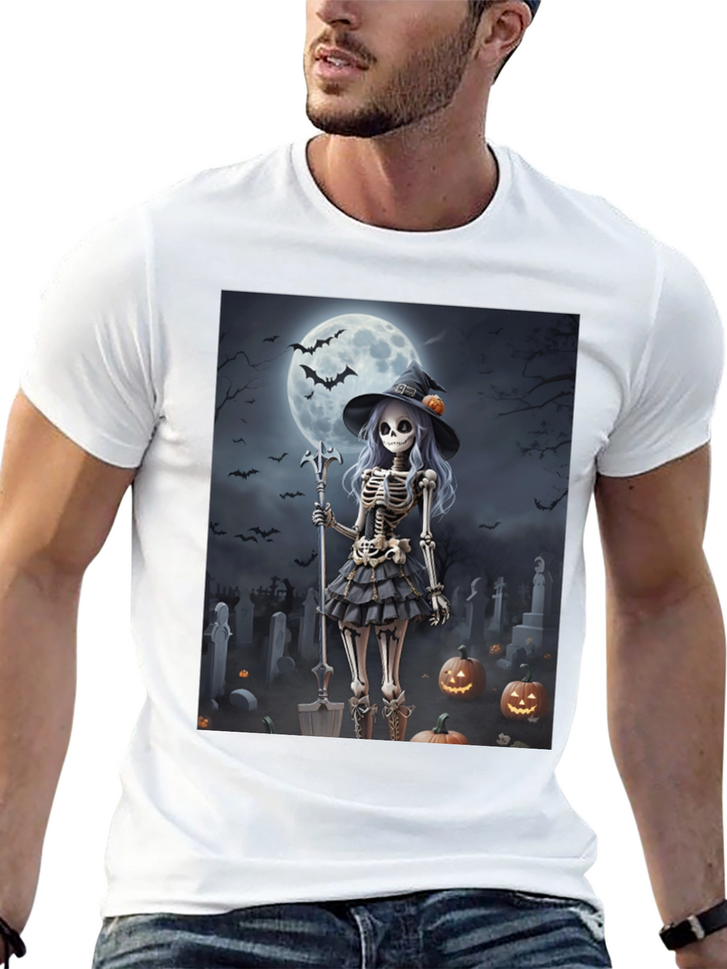 Halloween Skeleton Witch T-Shirt