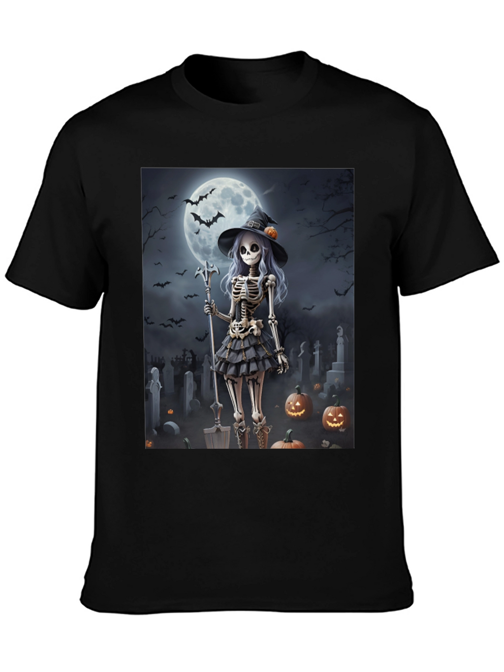 Halloween Skeleton Witch T-Shirt