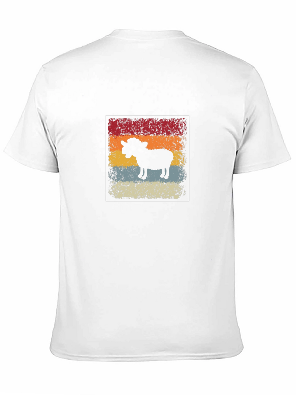 Retro Sheep Graphic Tee - Mens Black T-Shirt