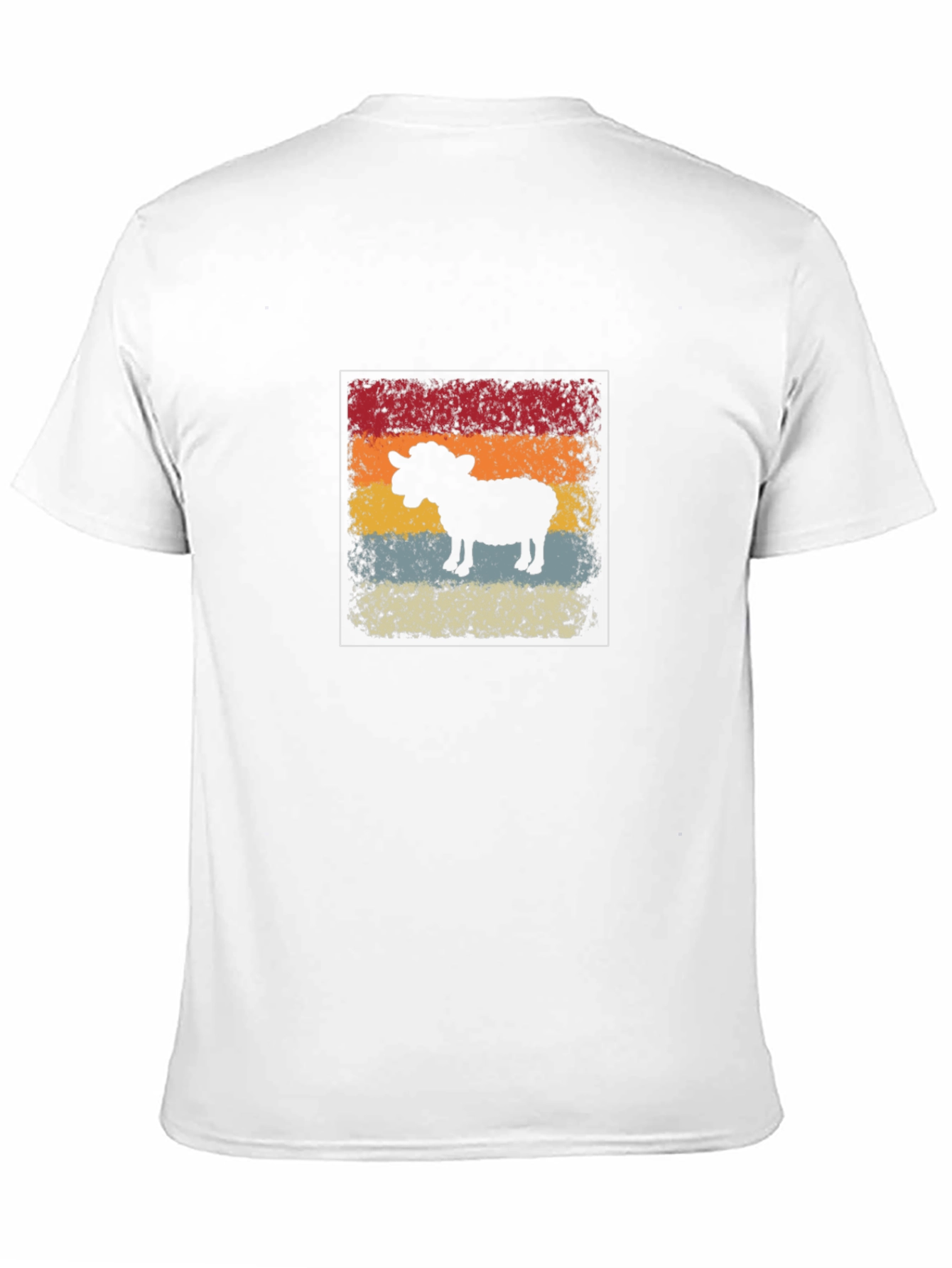 Retro Sheep Graphic Tee - Mens Black T-Shirt