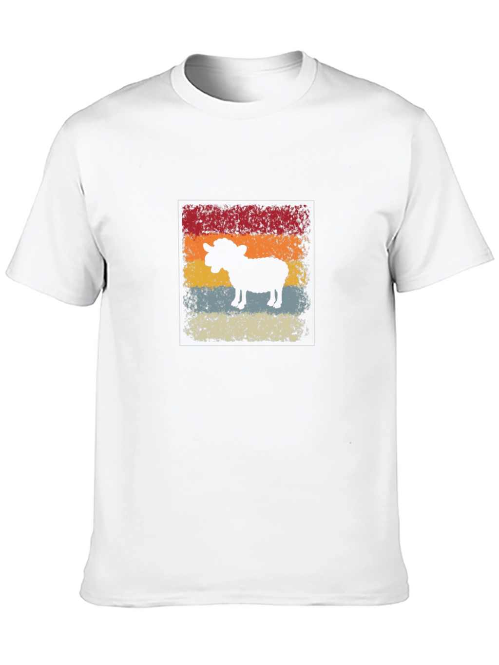 Retro Sheep Graphic Tee - Mens Black T-Shirt
